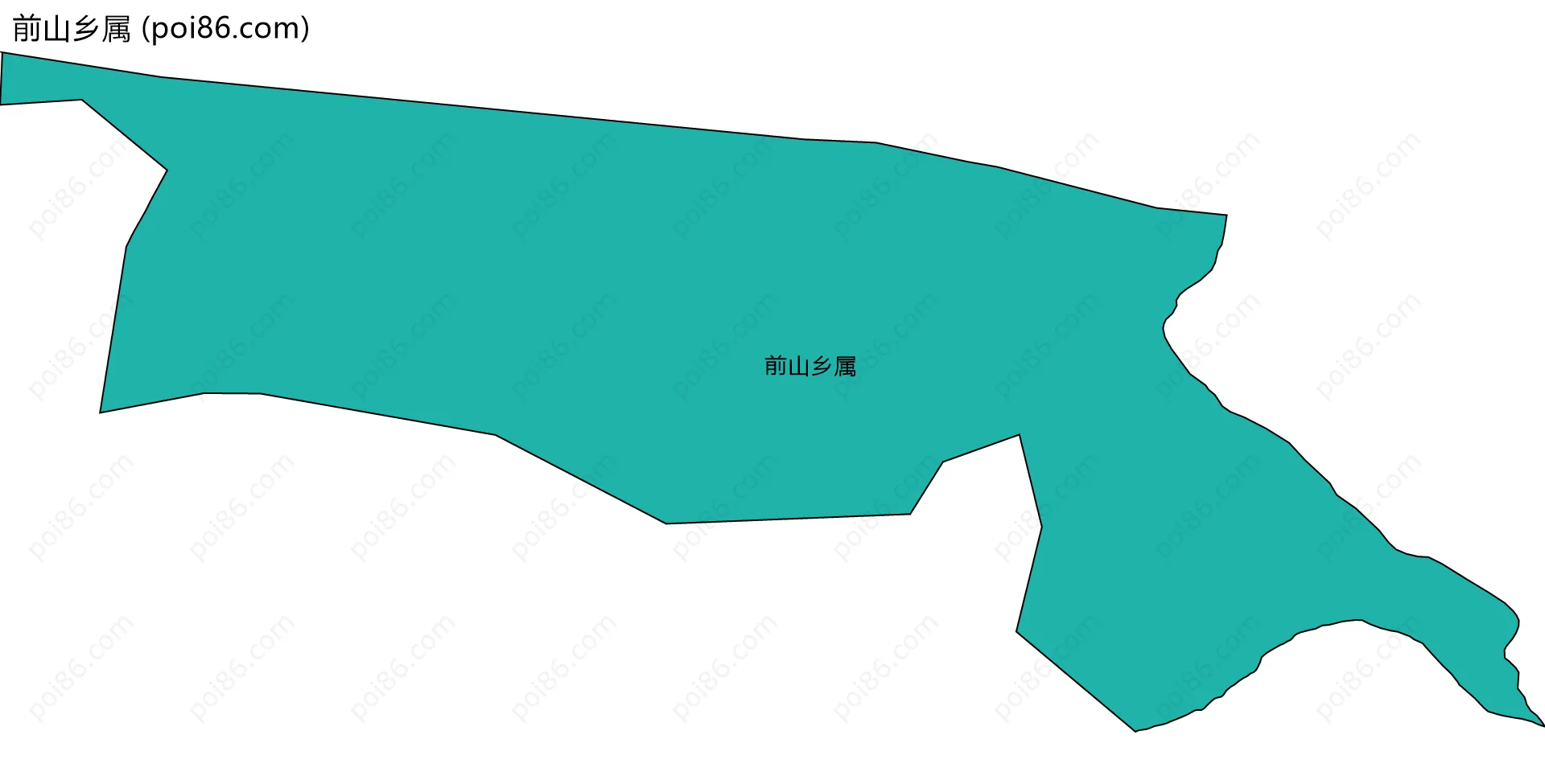 前山乡属边界地图