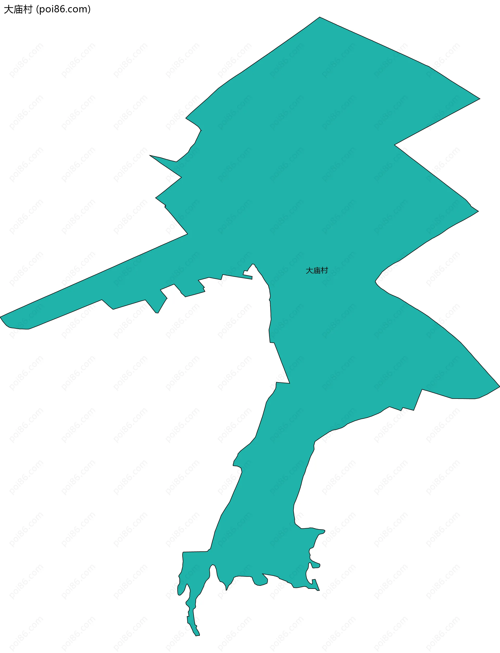 大庙村边界地图