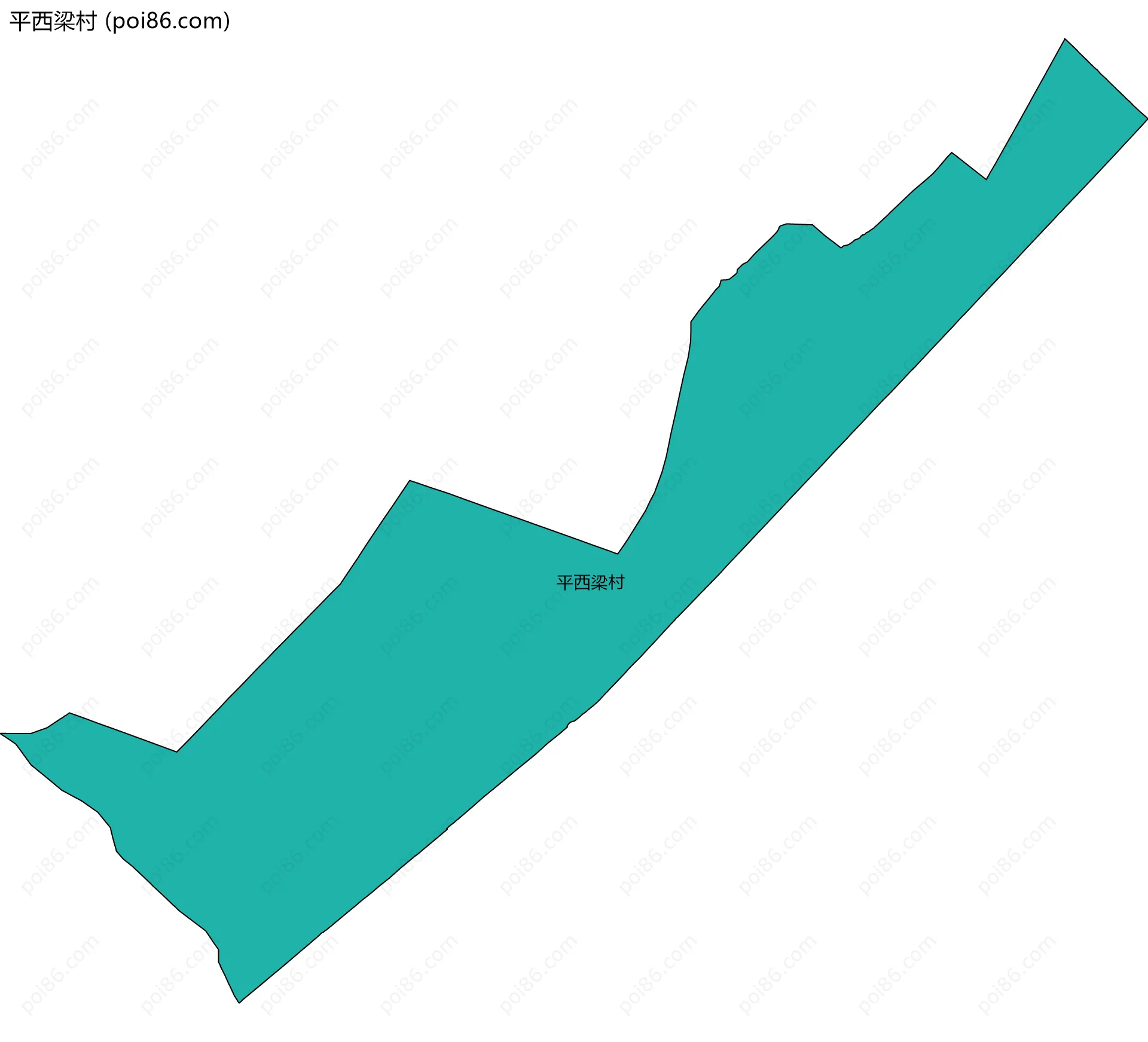 平西梁村边界地图