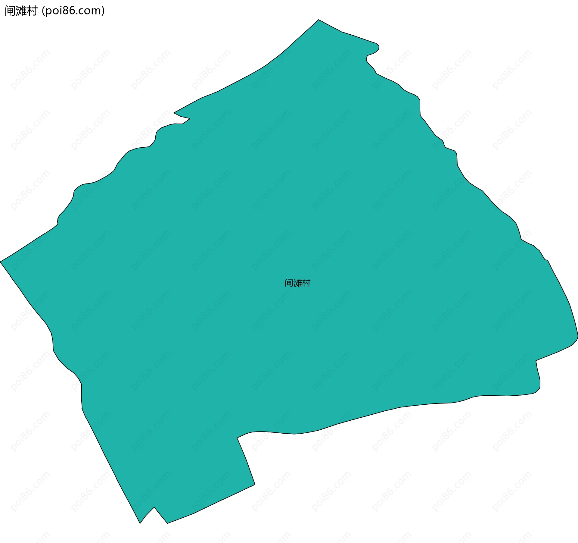 闸滩村边界地图