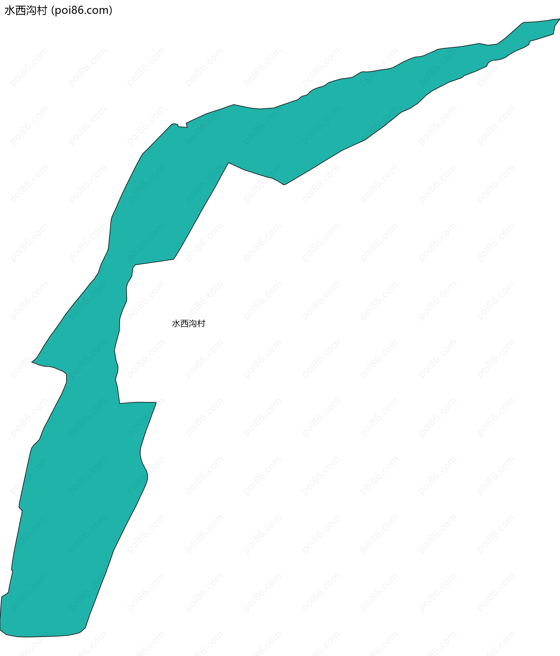 水西沟村边界地图