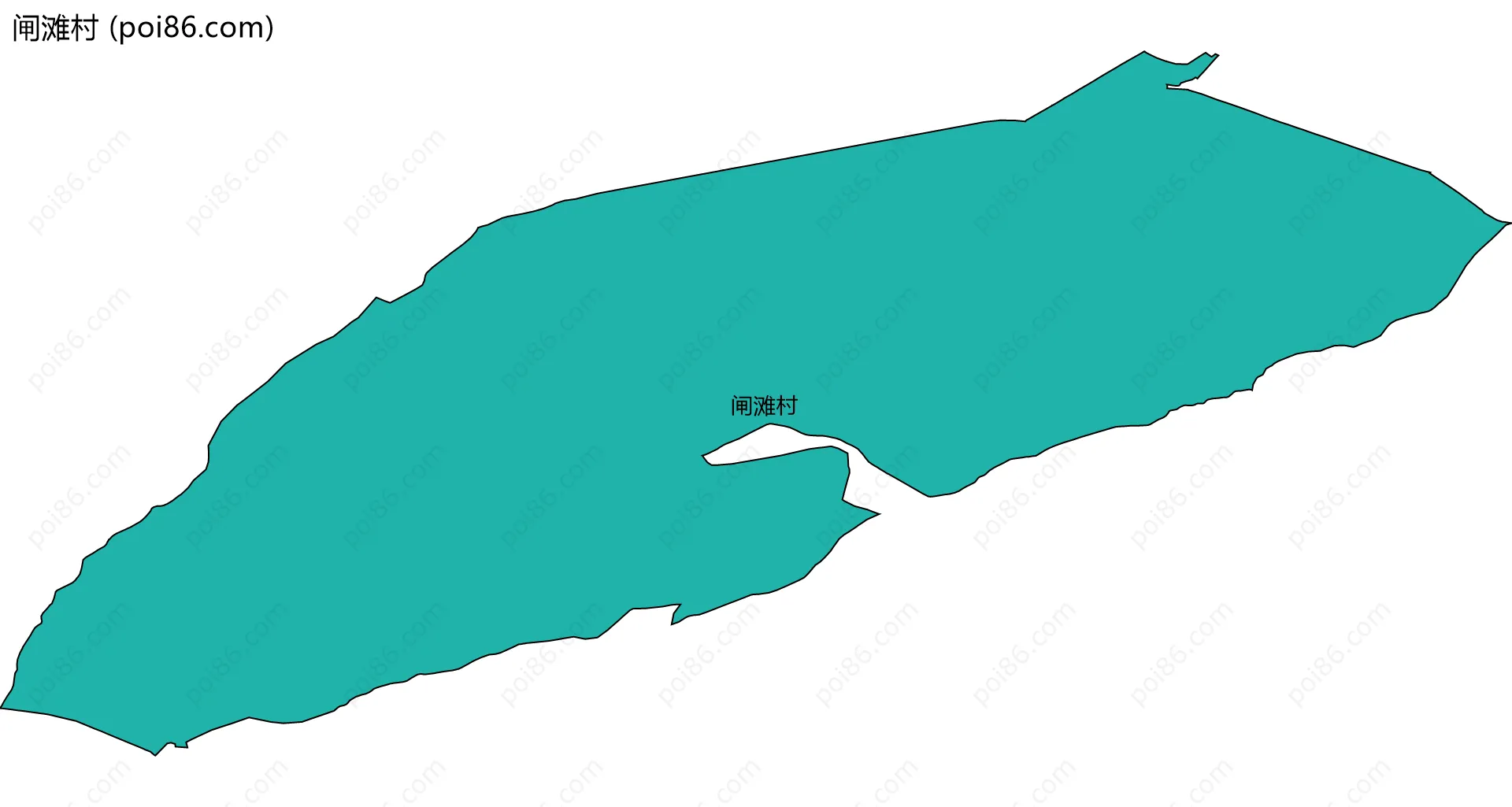 闸滩村边界地图