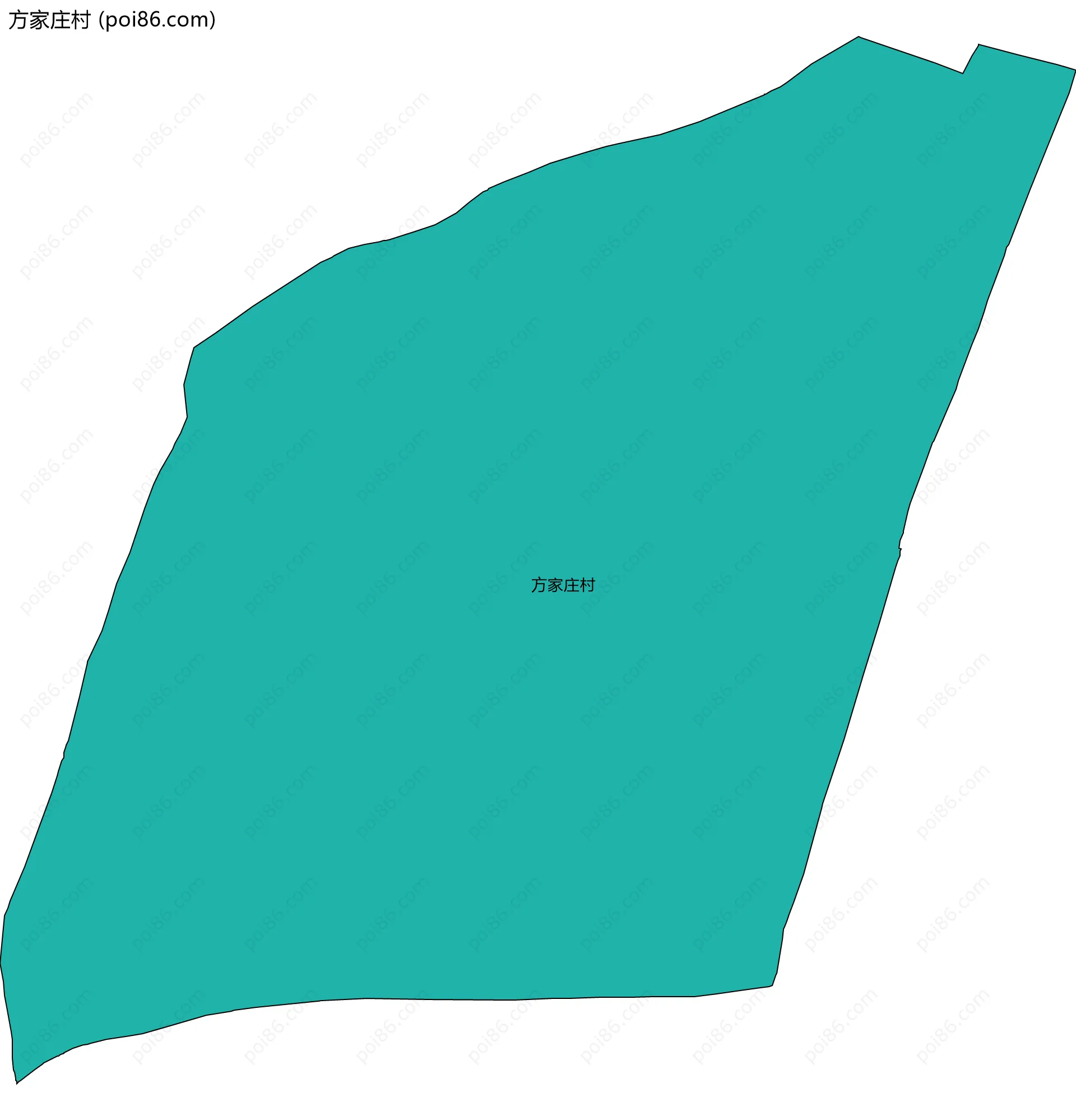 方家庄村边界地图