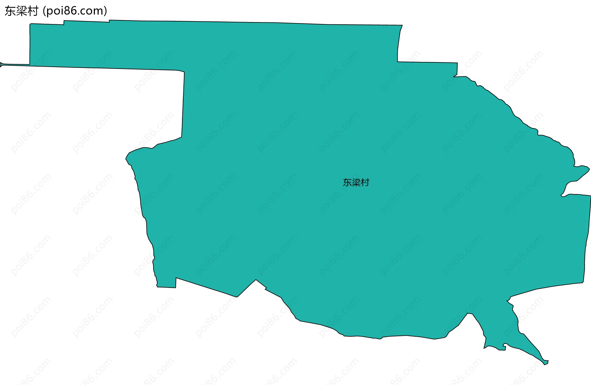 东梁村边界地图