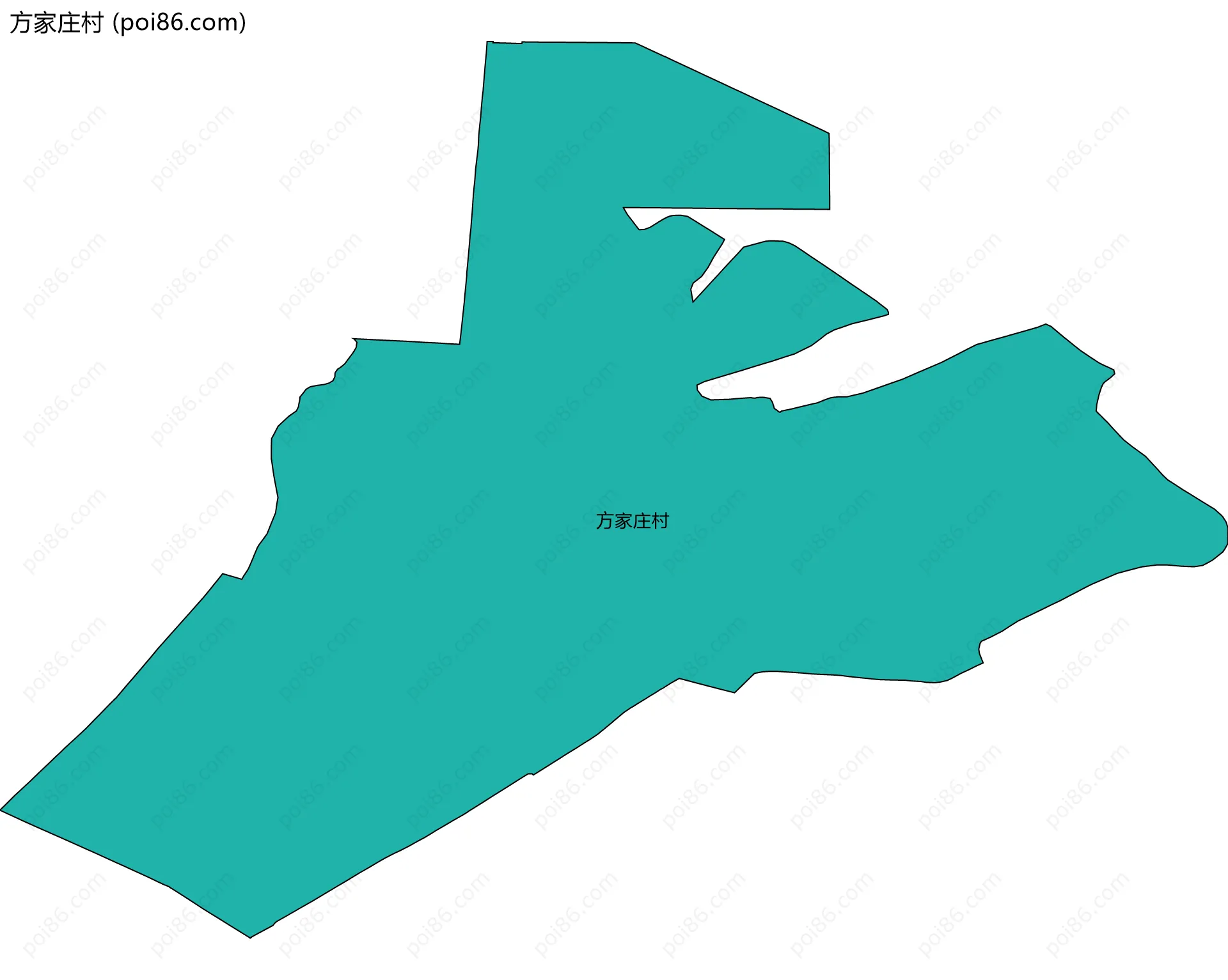 方家庄村边界地图
