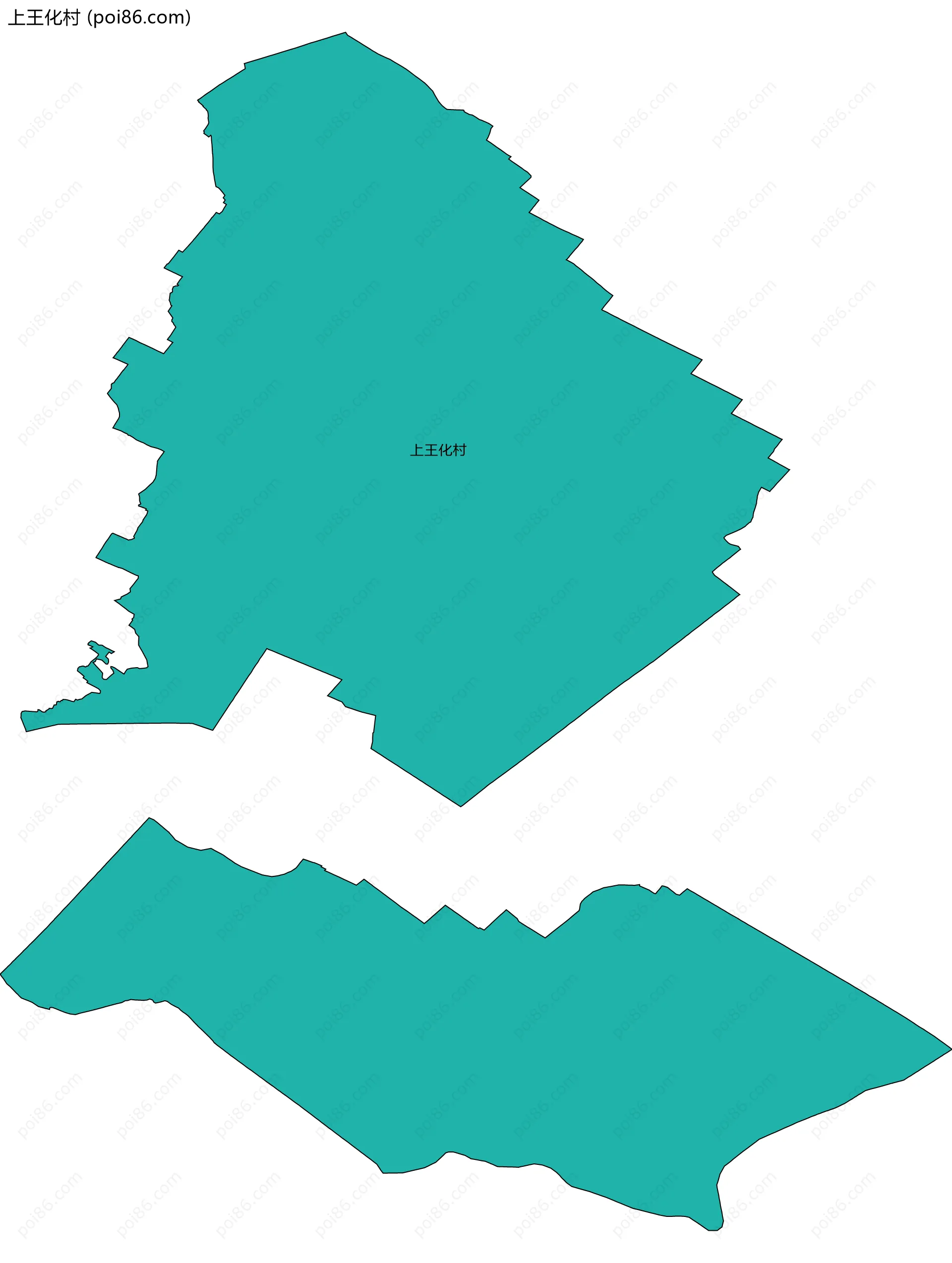 上王化村边界地图