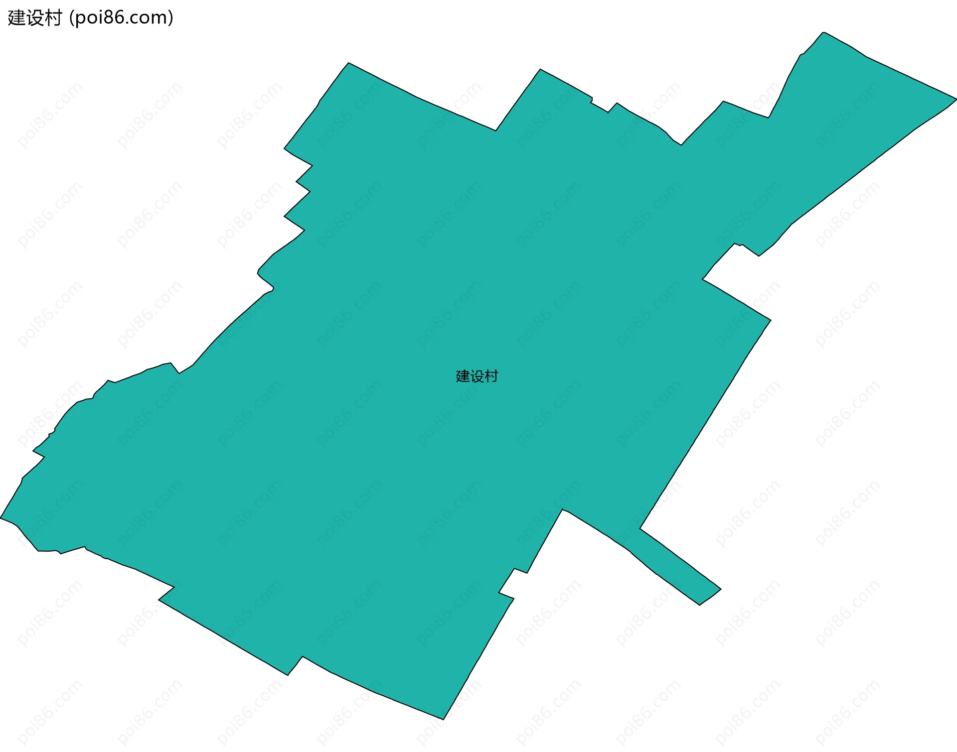 建设村边界地图