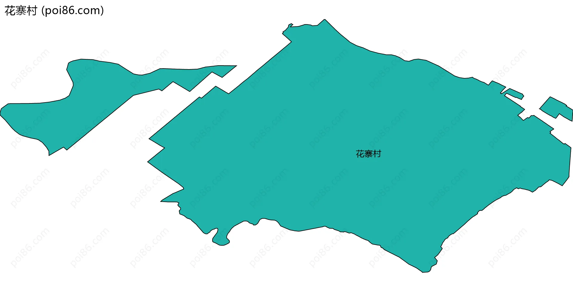 花寨村边界地图