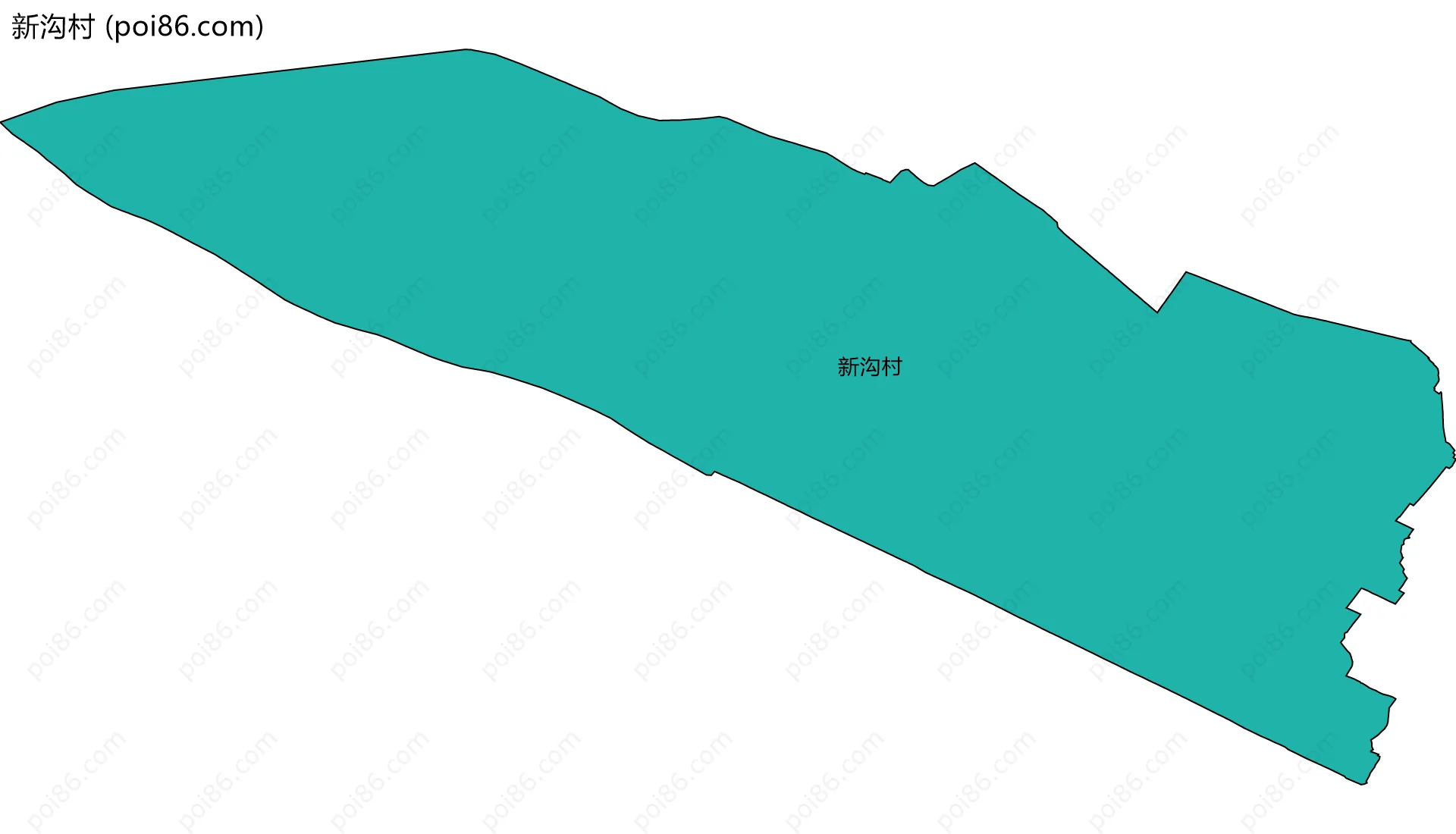 新沟村边界地图