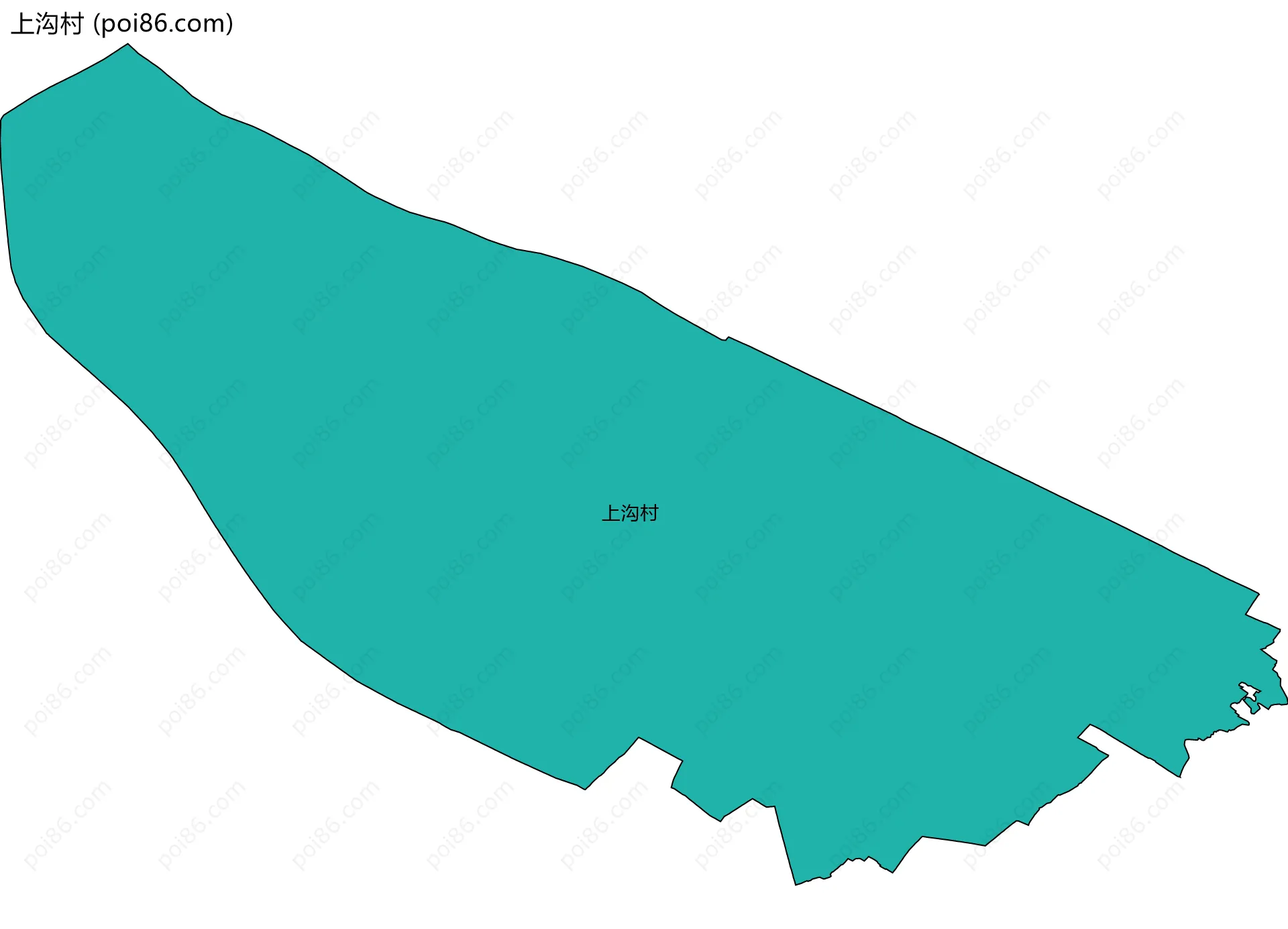 上沟村边界地图