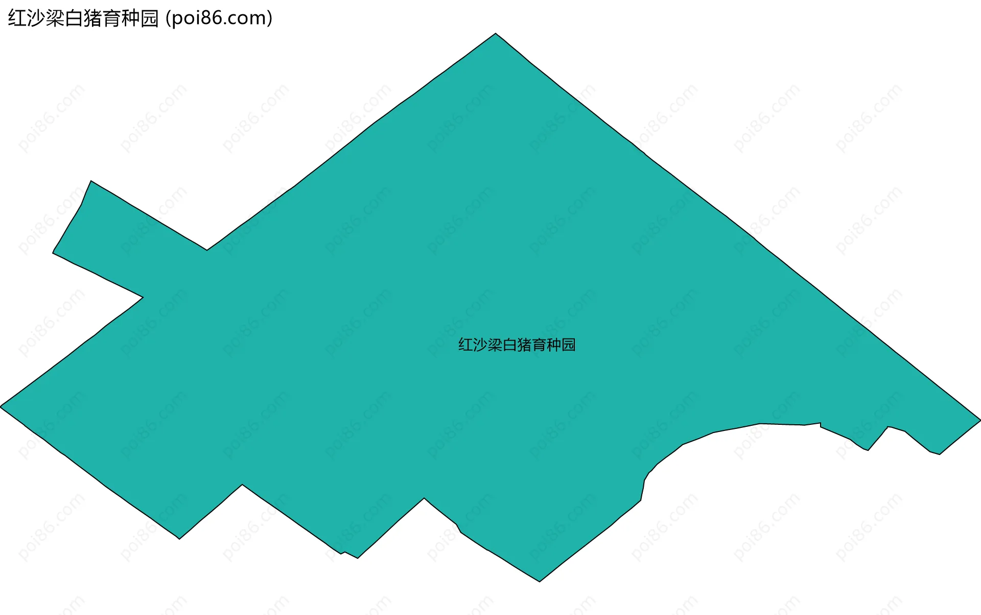 红沙梁白猪育种园边界地图