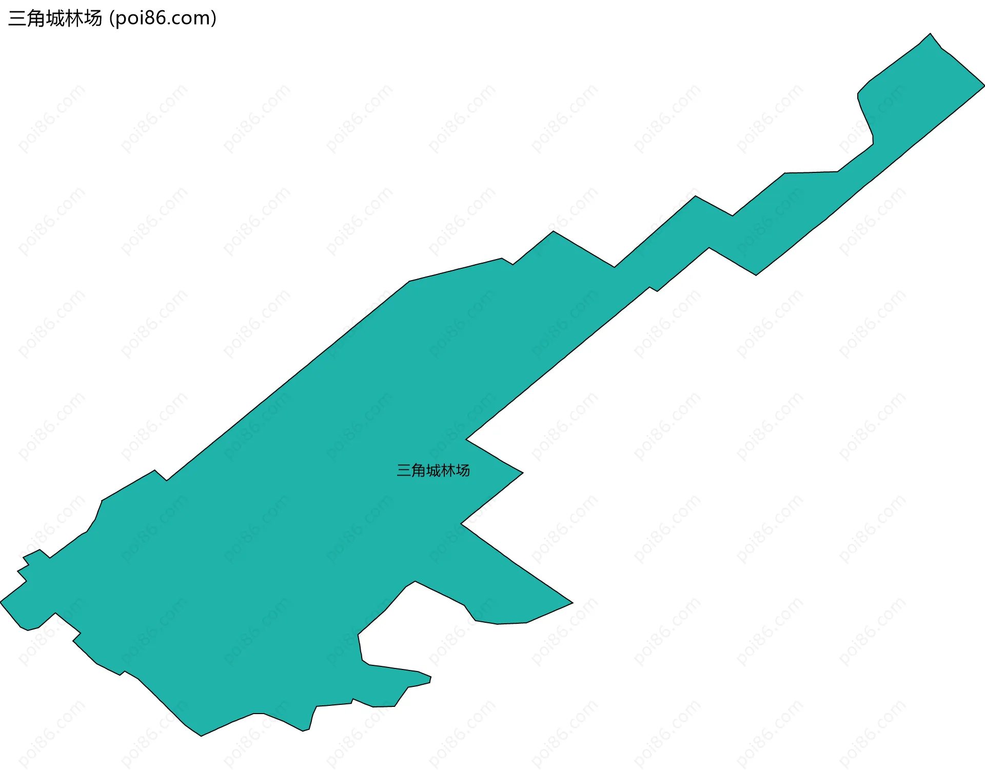 三角城林场边界地图