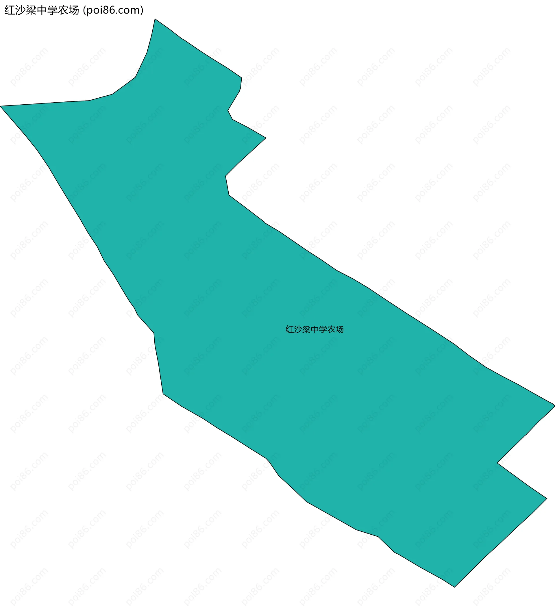 红沙梁中学农场边界地图