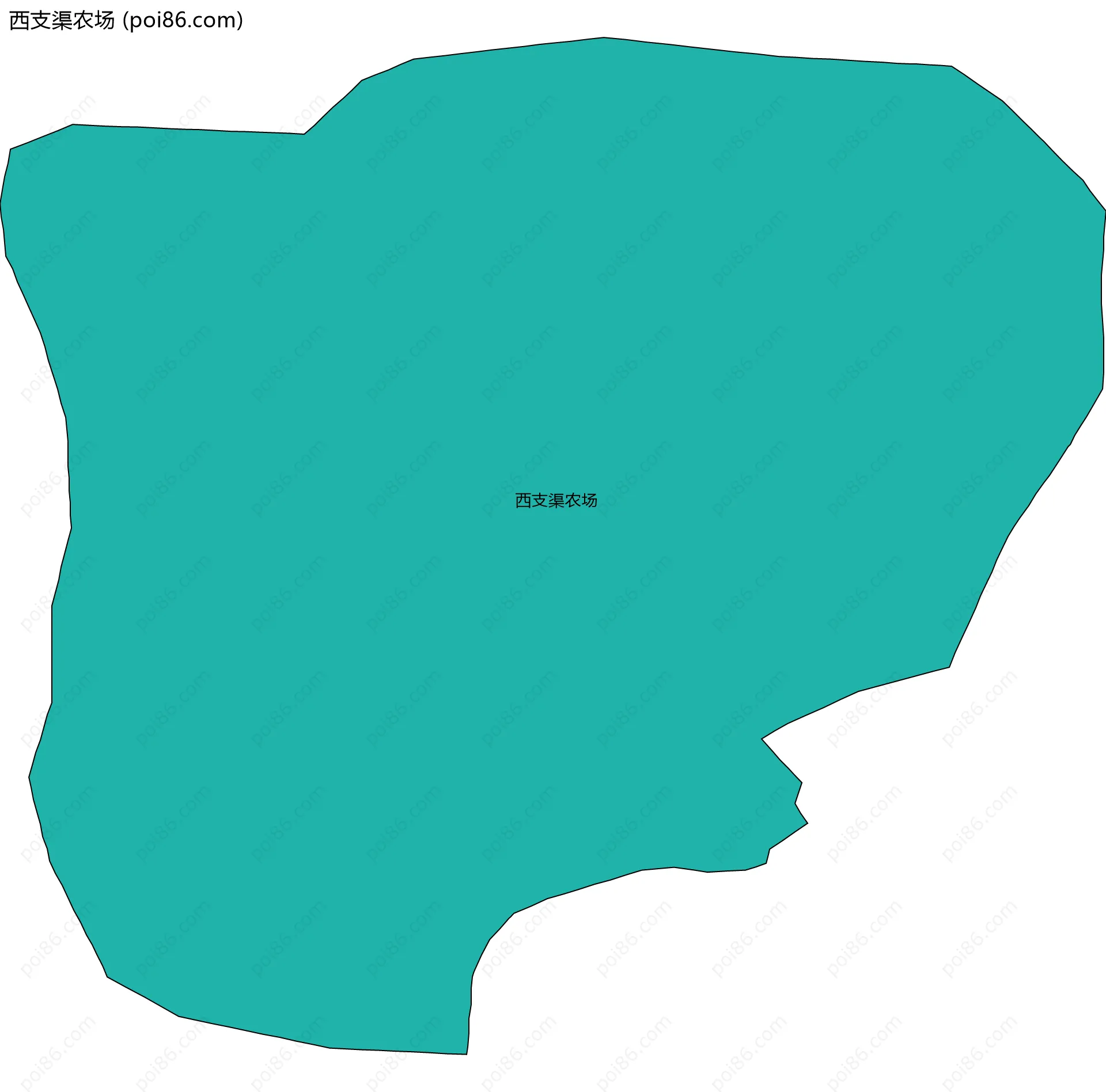西支渠农场边界地图