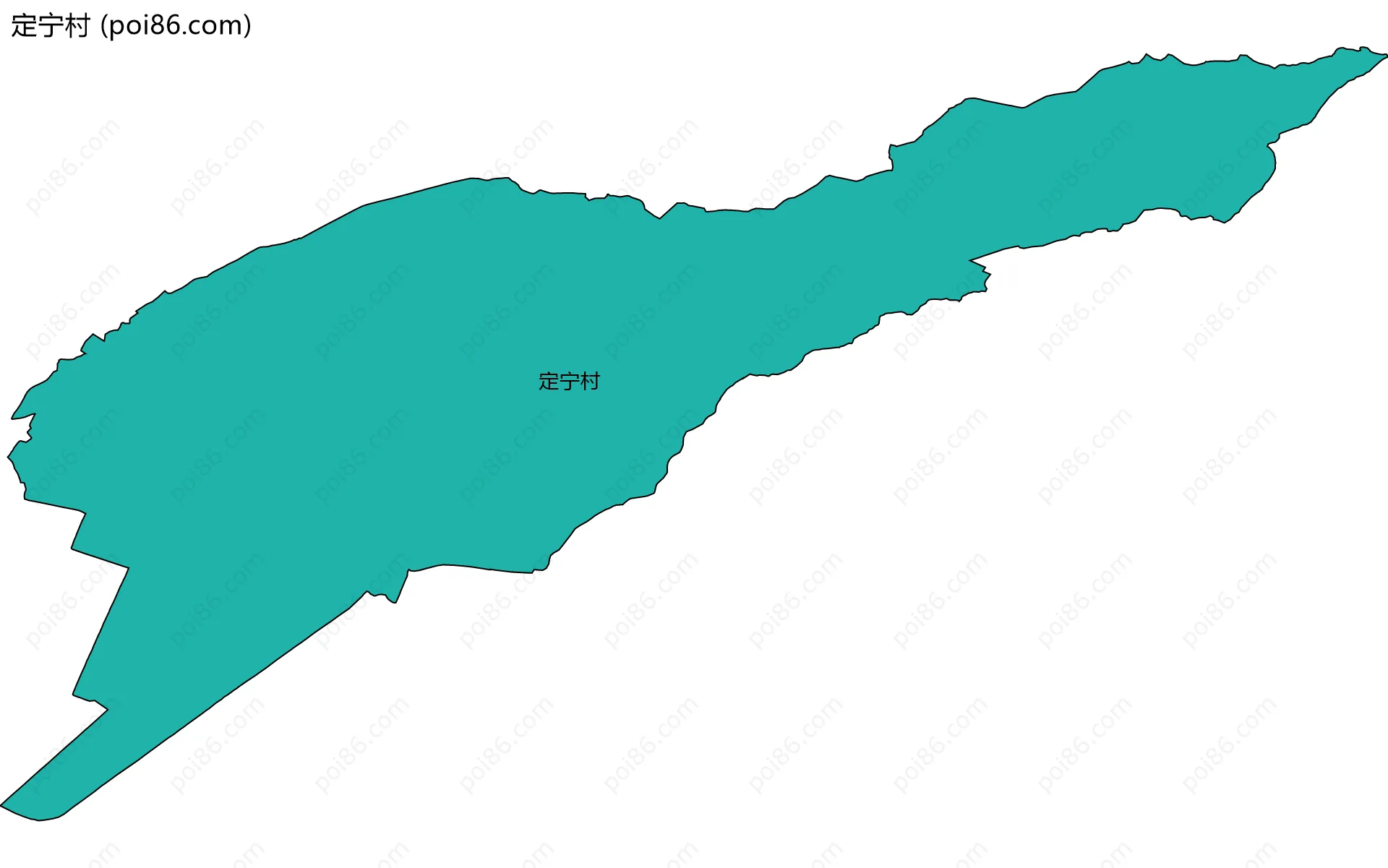 定宁村边界地图