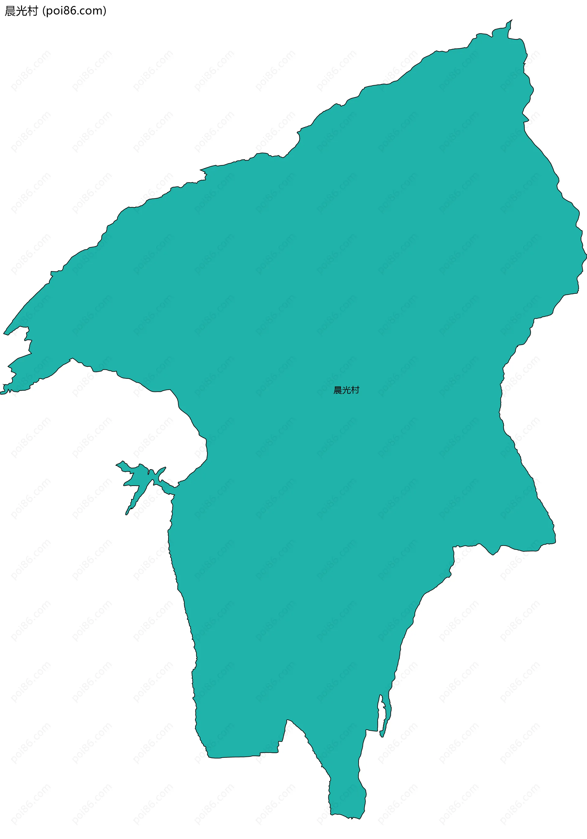 晨光村边界地图