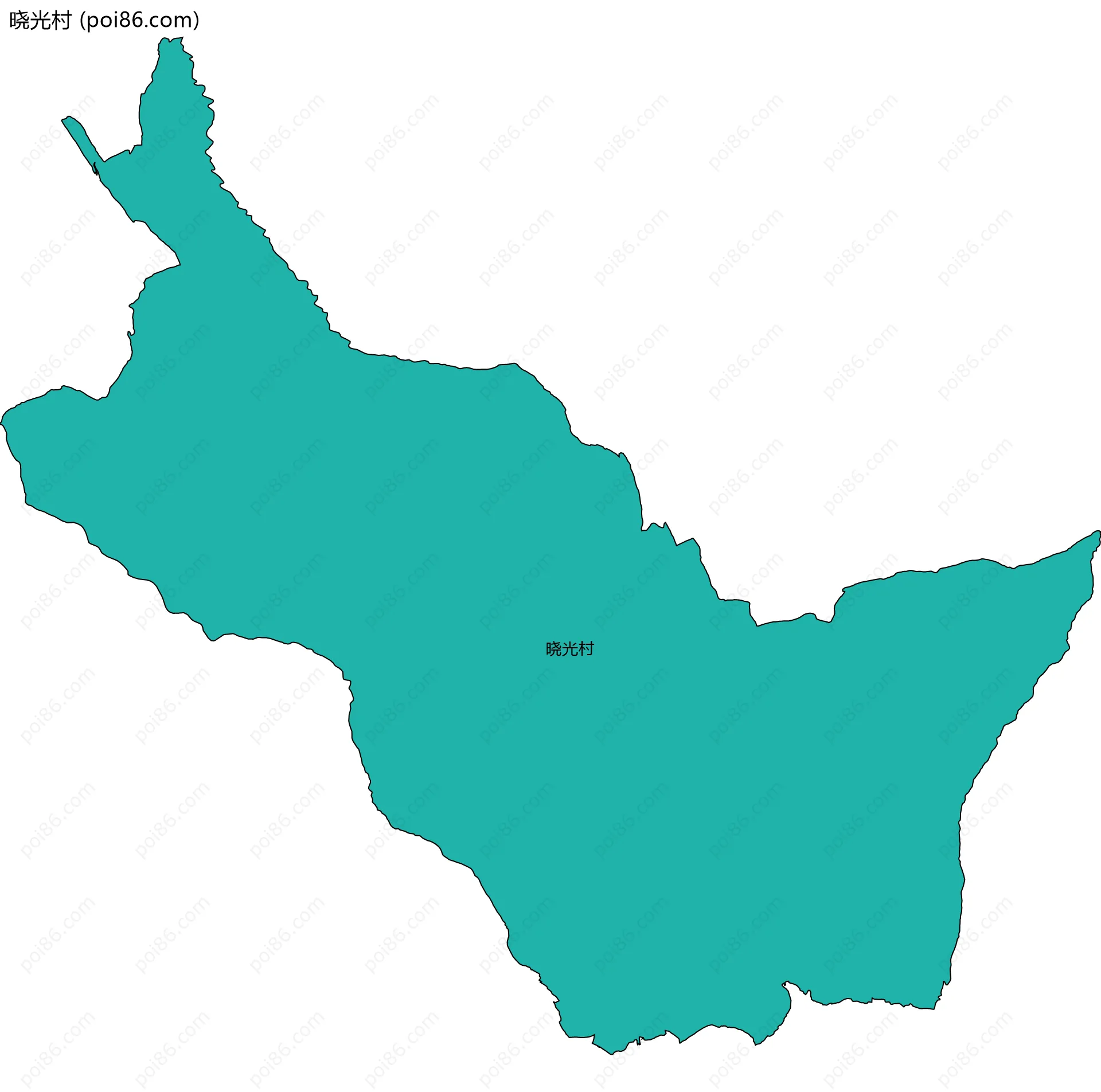 晓光村边界地图