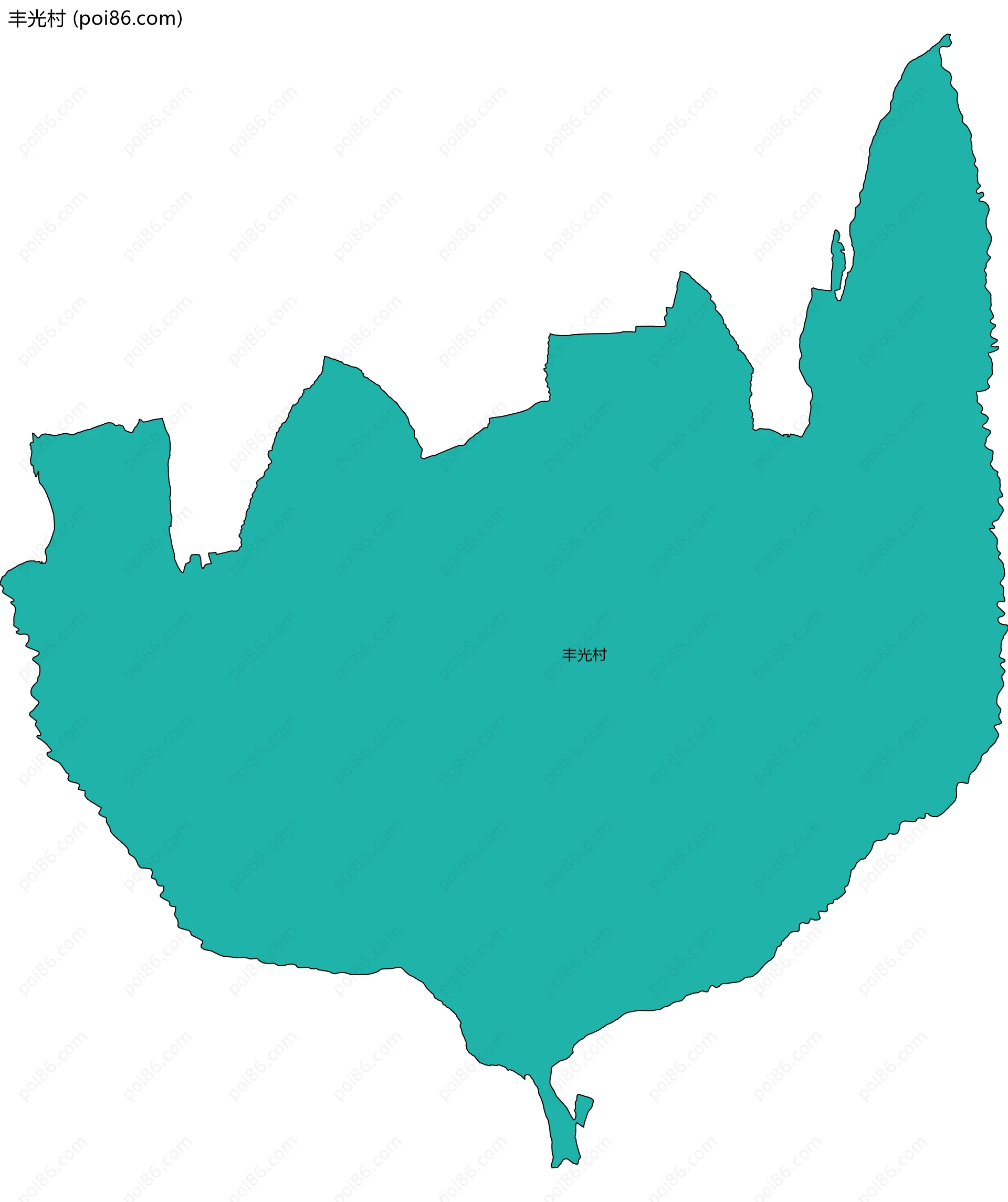 丰光村边界地图
