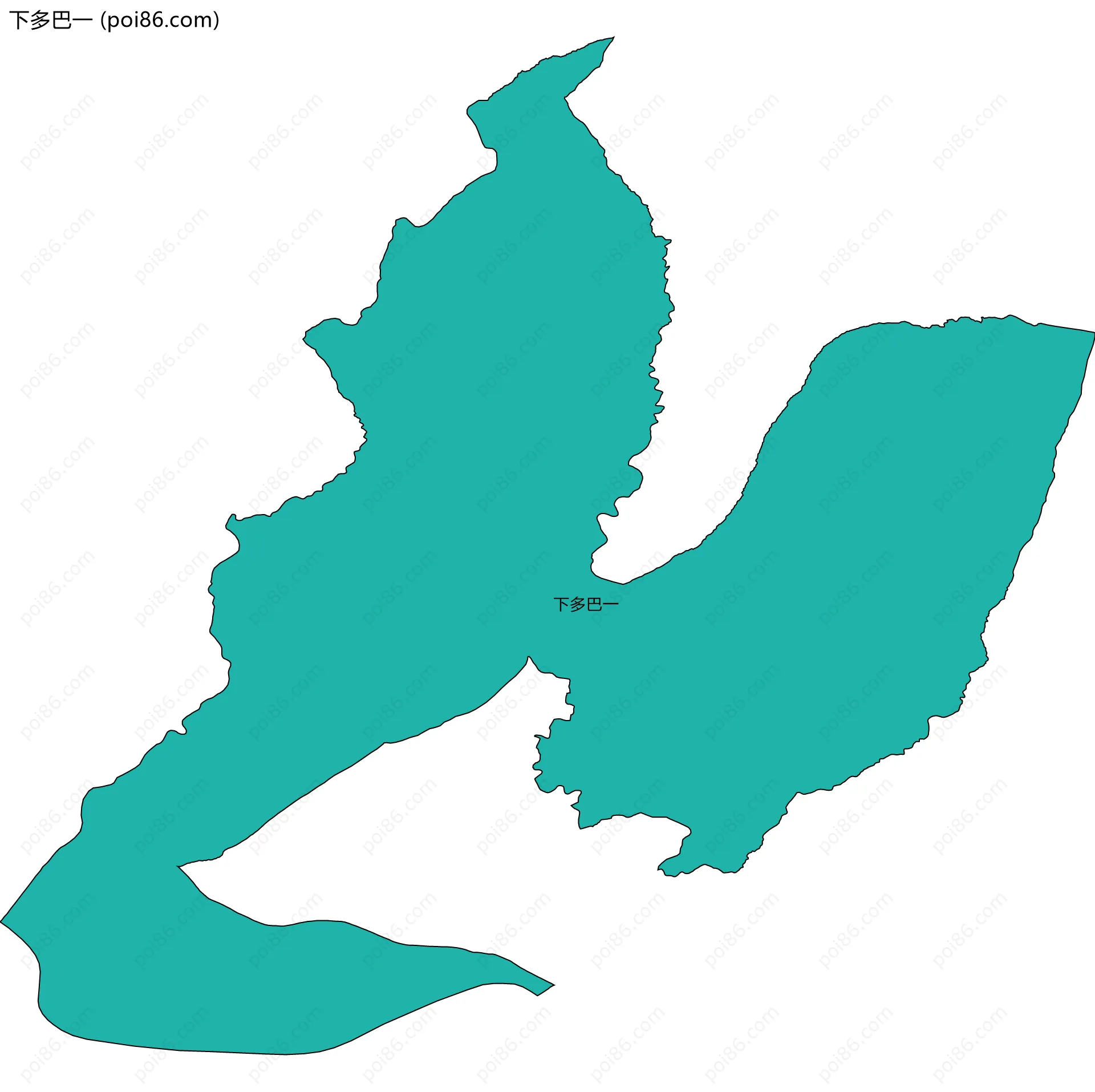 下多巴一边界地图