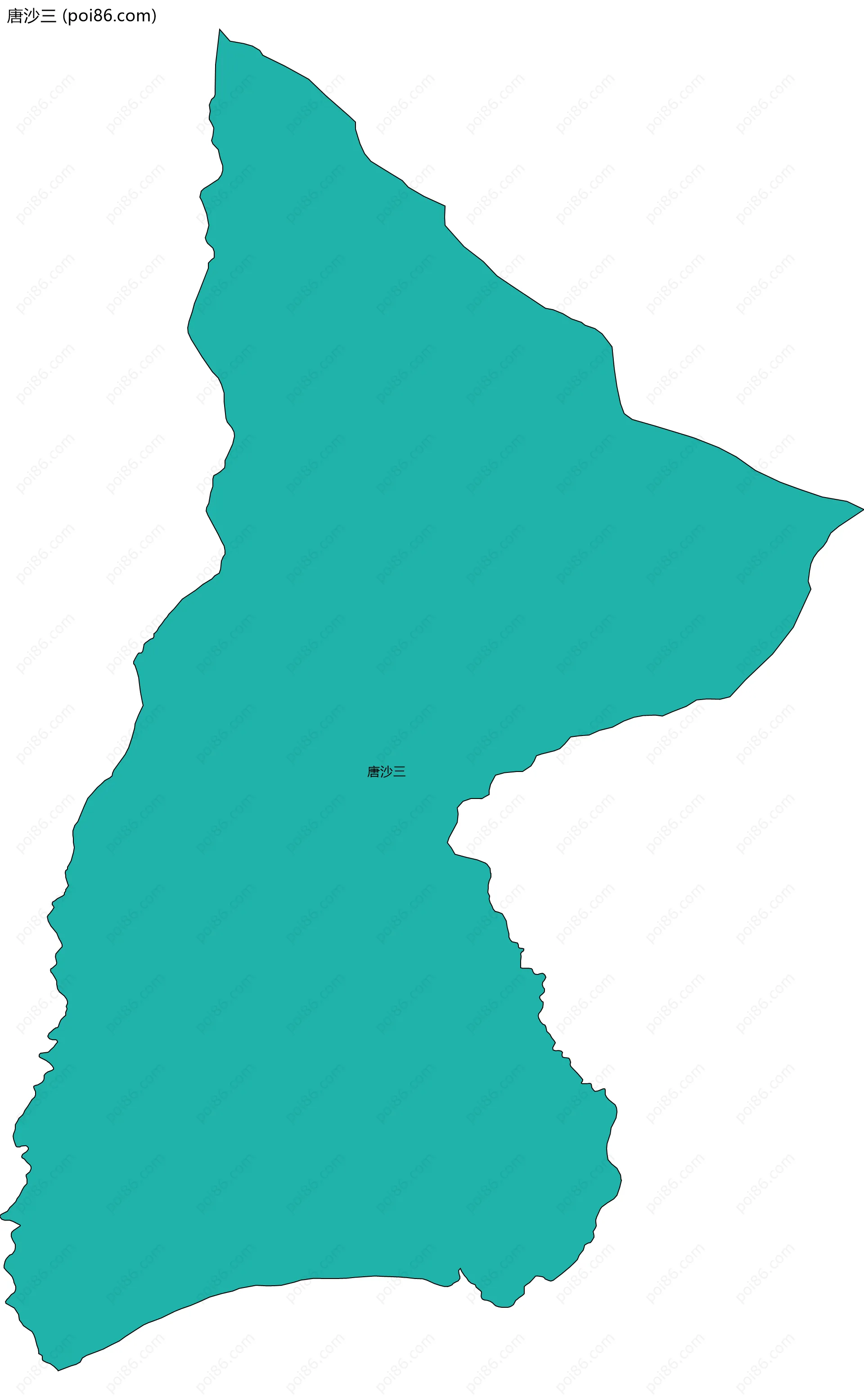 唐沙三边界地图