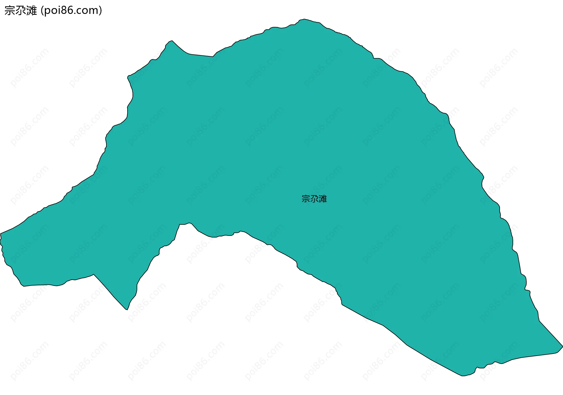 宗尕滩边界地图