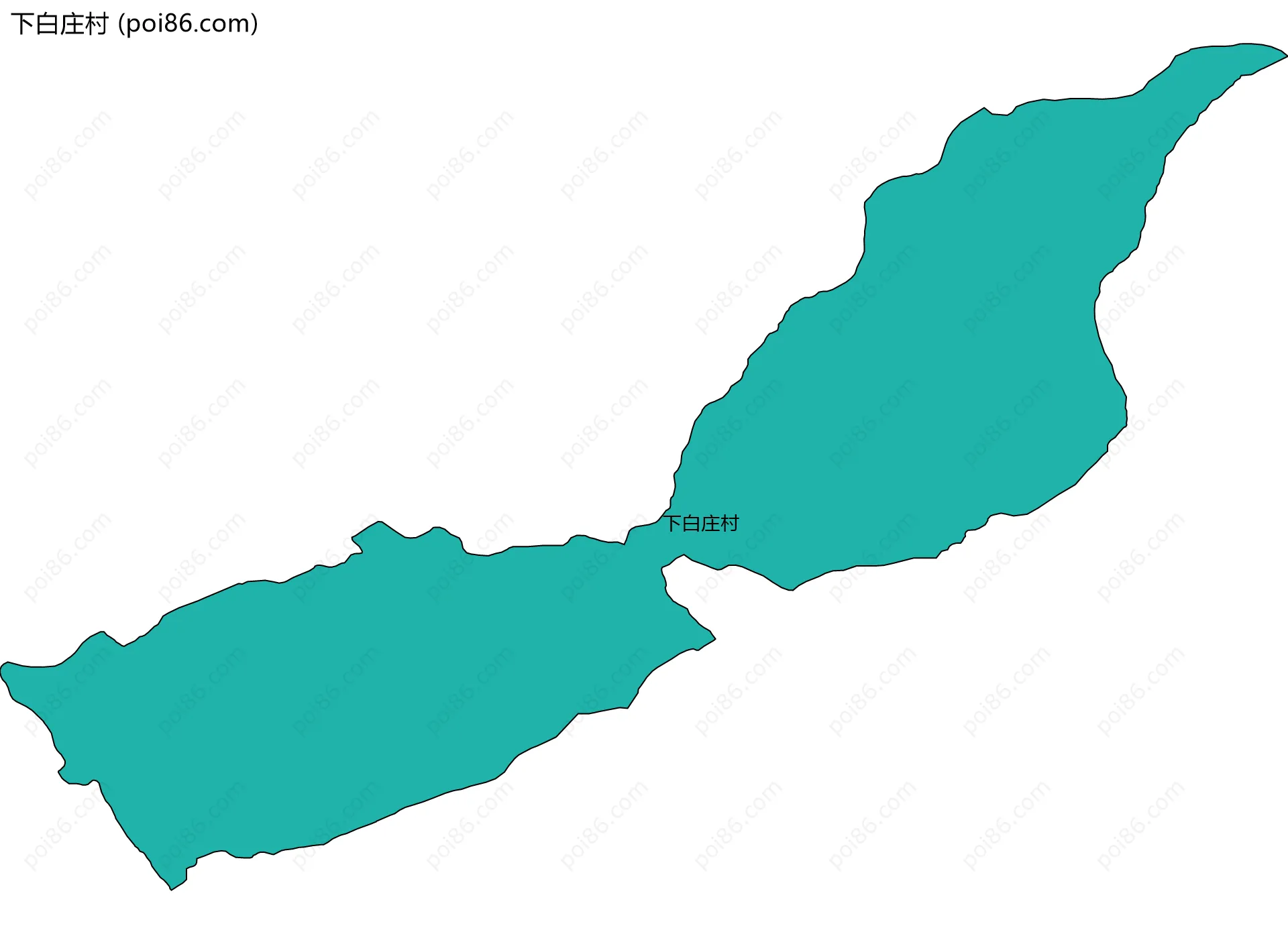下白庄村边界地图