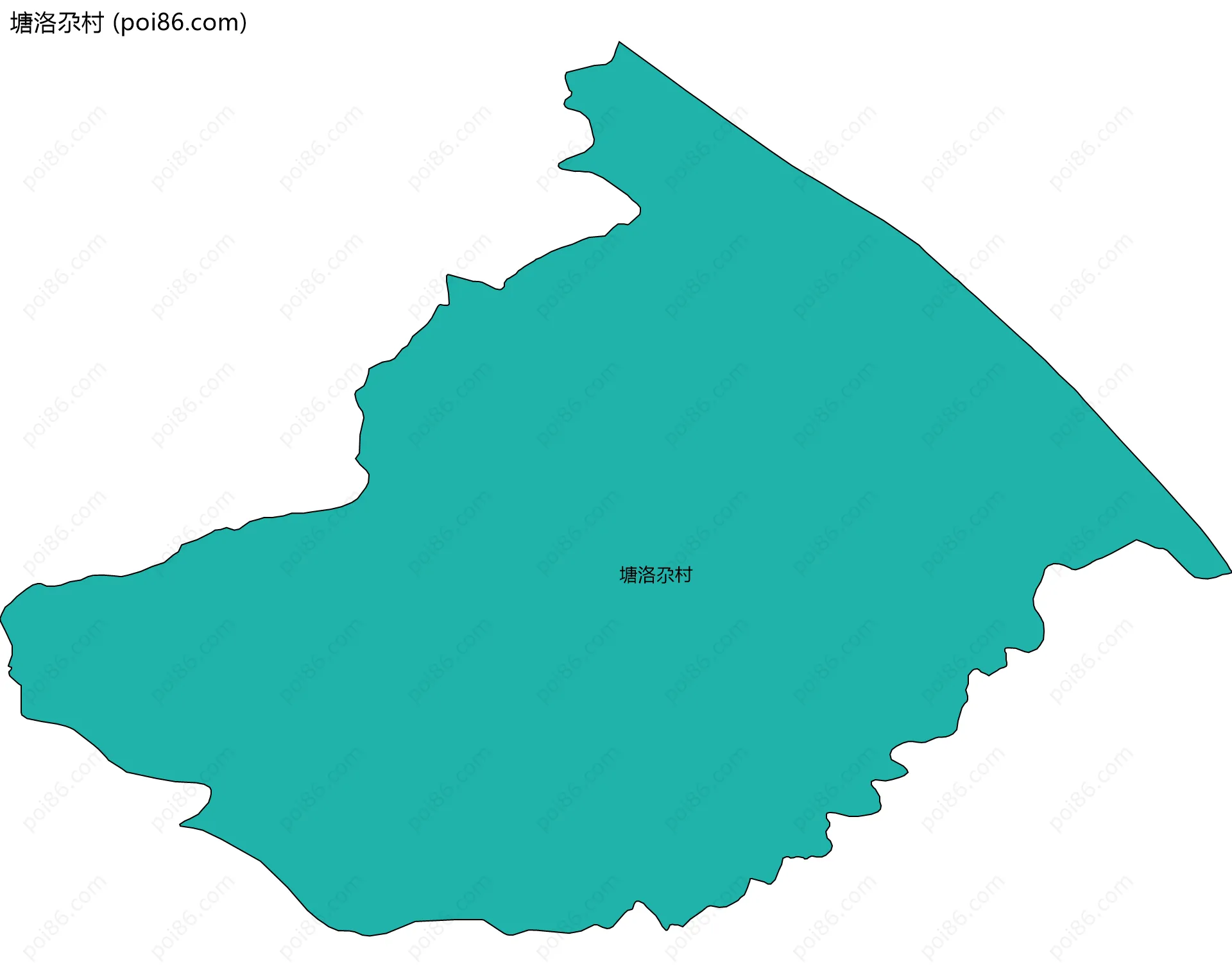 塘洛尕村边界地图