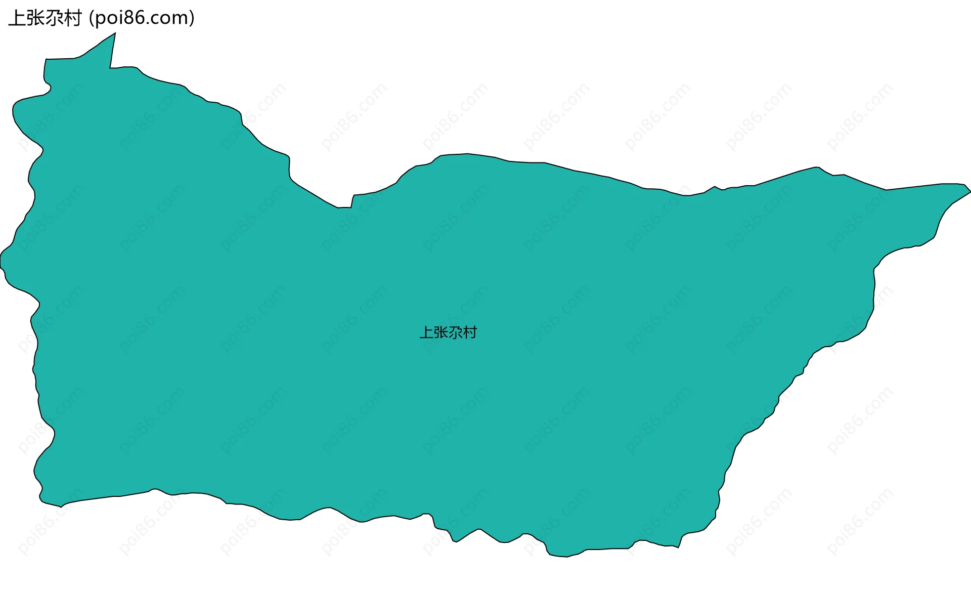 上张尕村边界地图