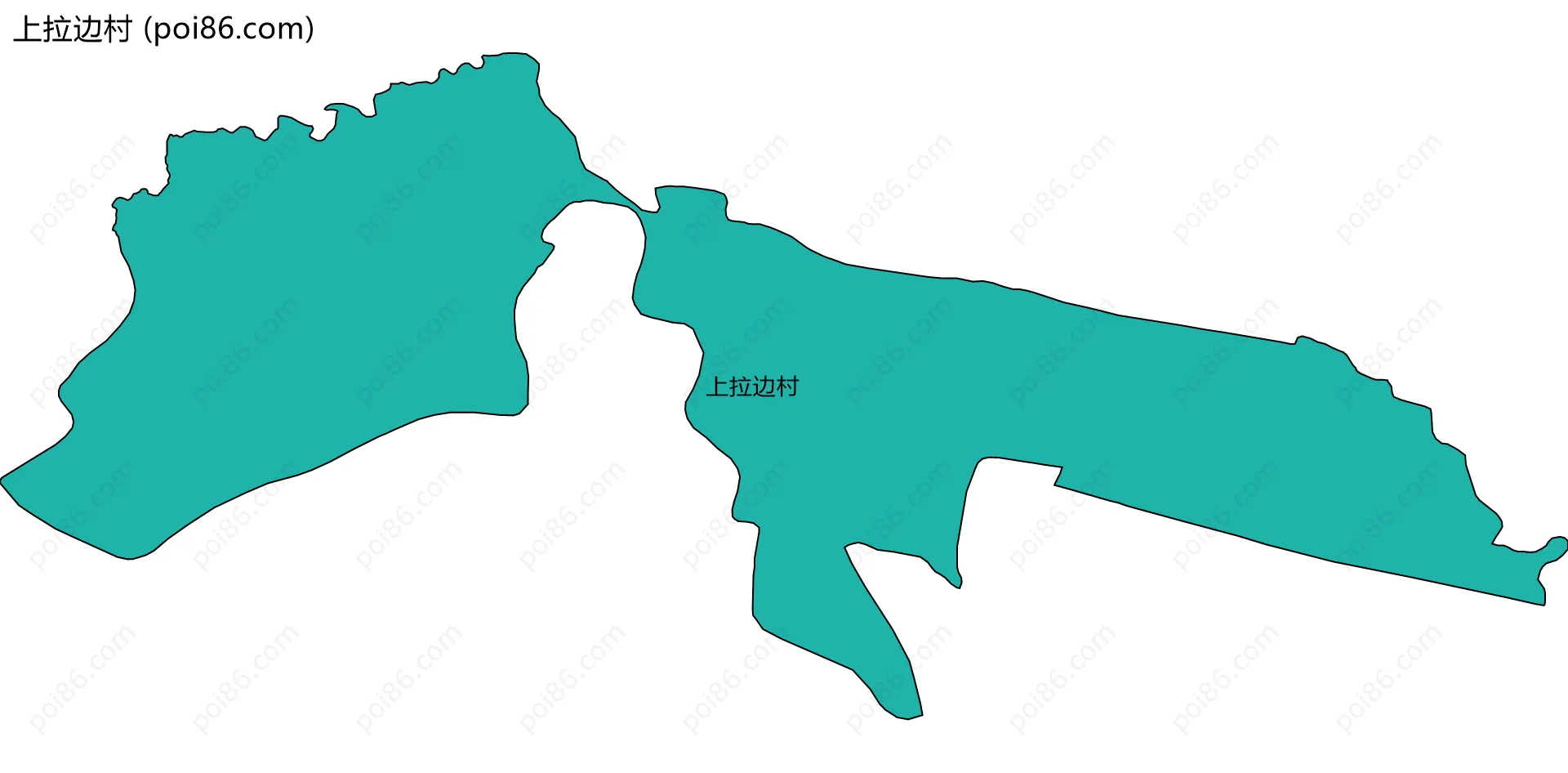 上拉边村边界地图