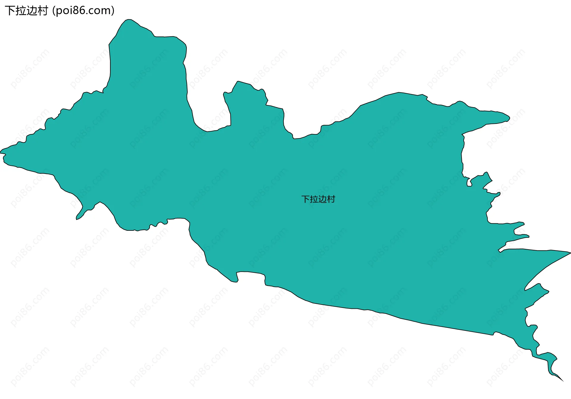 下拉边村边界地图