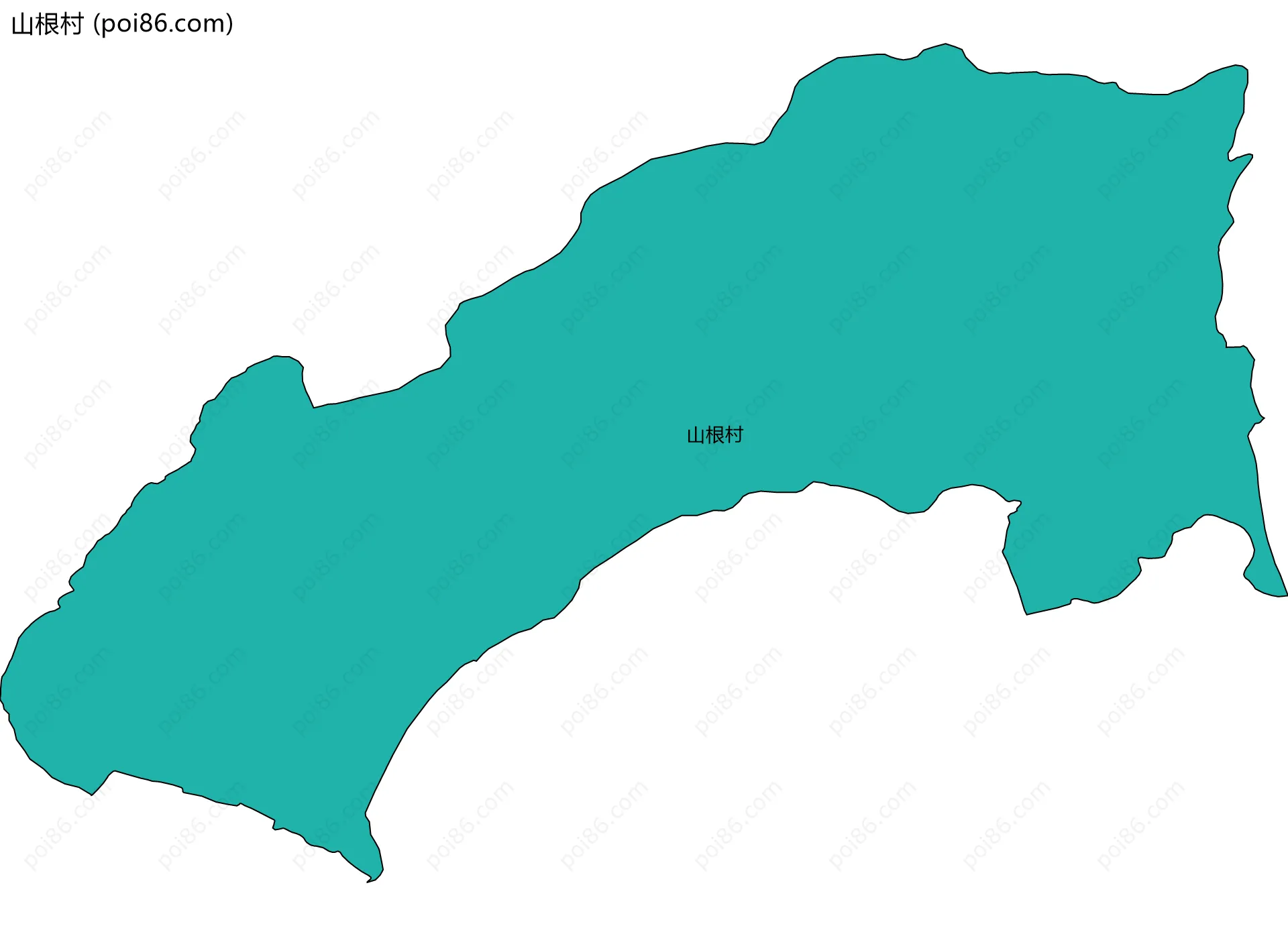 山根村边界地图