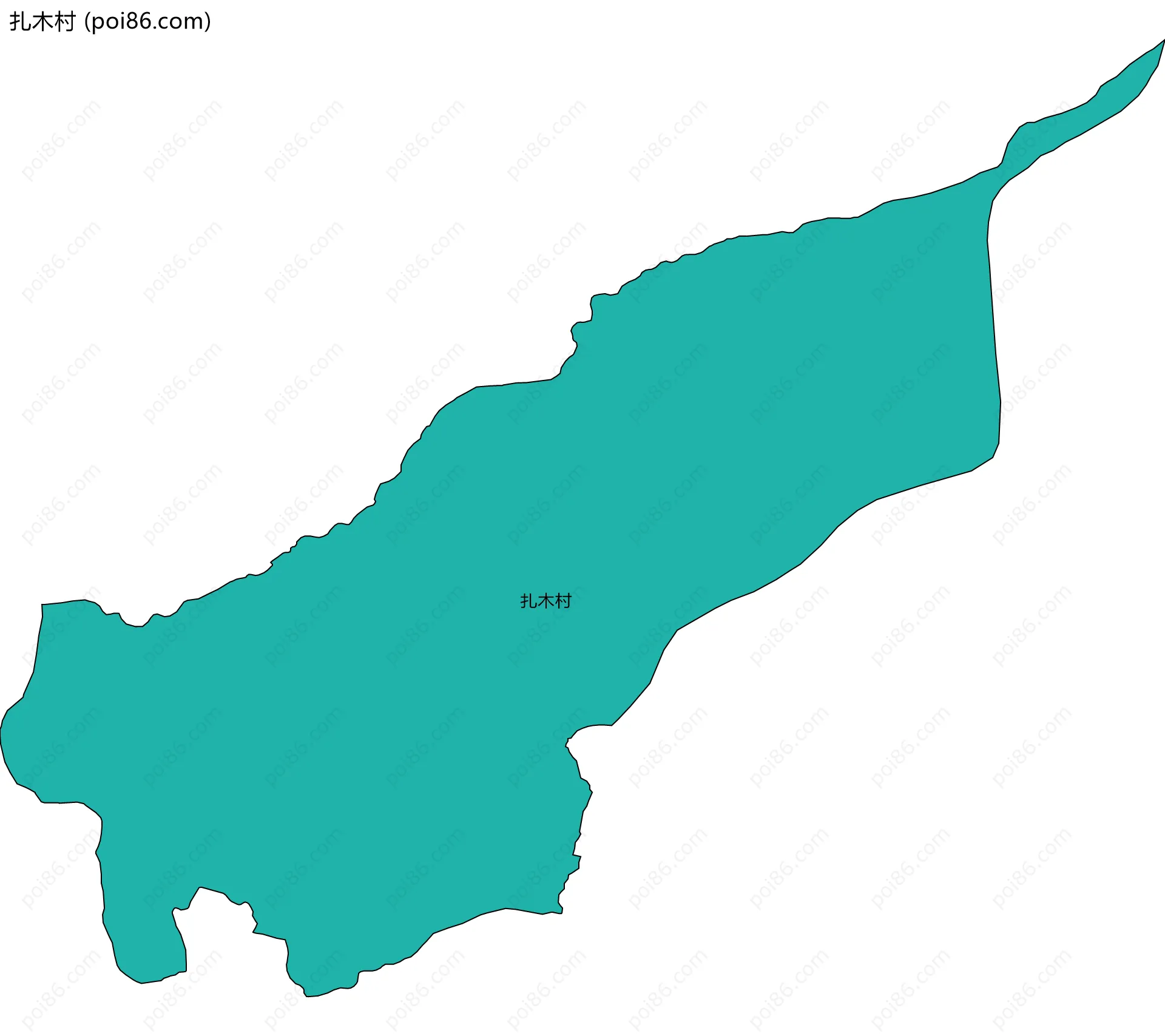 扎木村边界地图