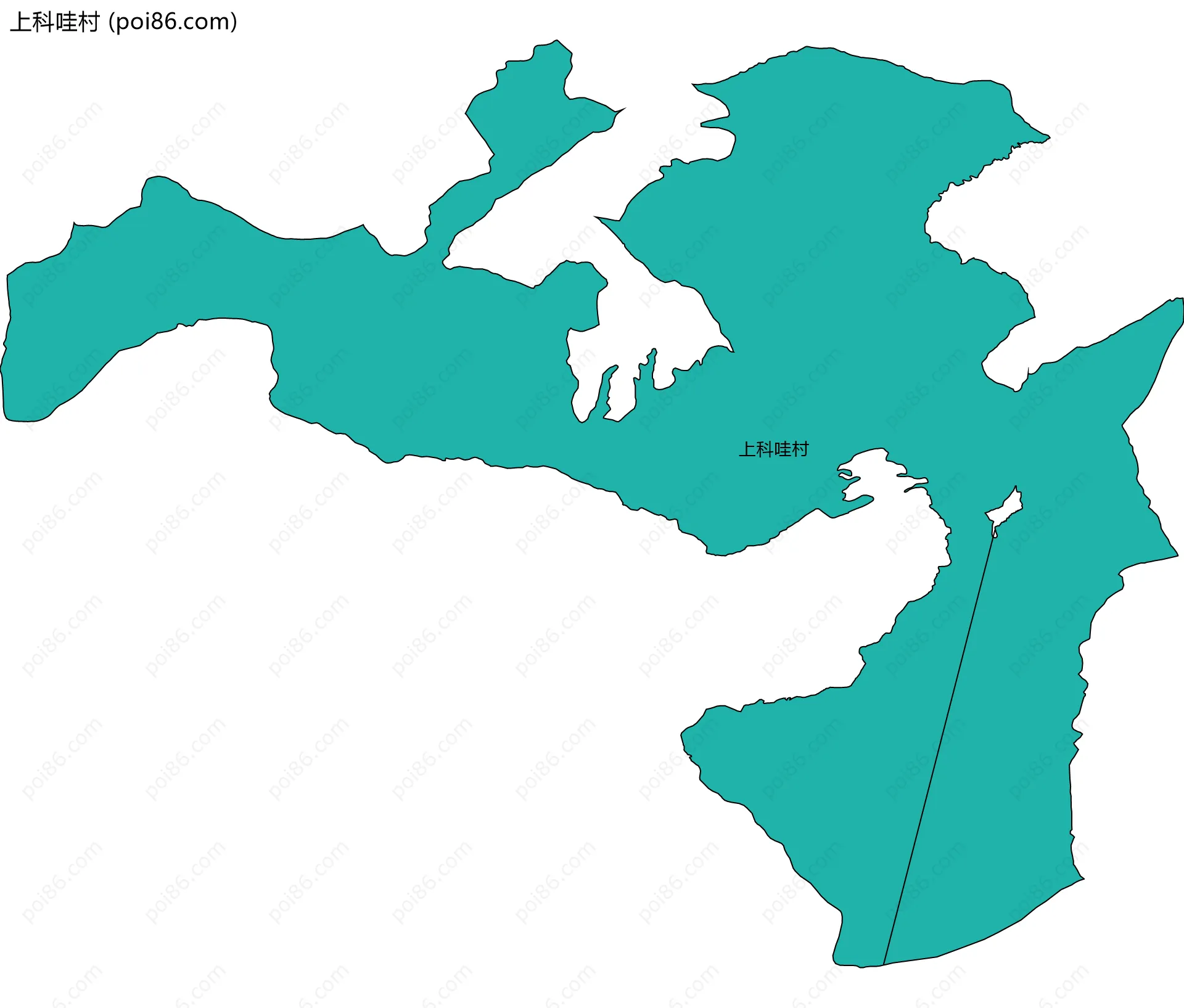 上科哇村边界地图