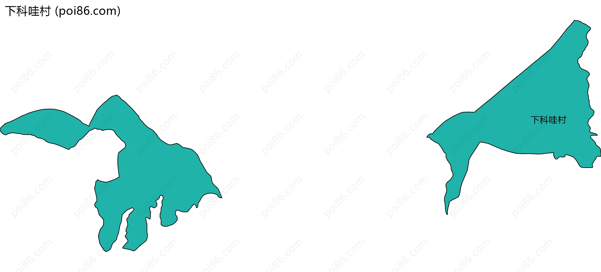 下科哇村边界地图