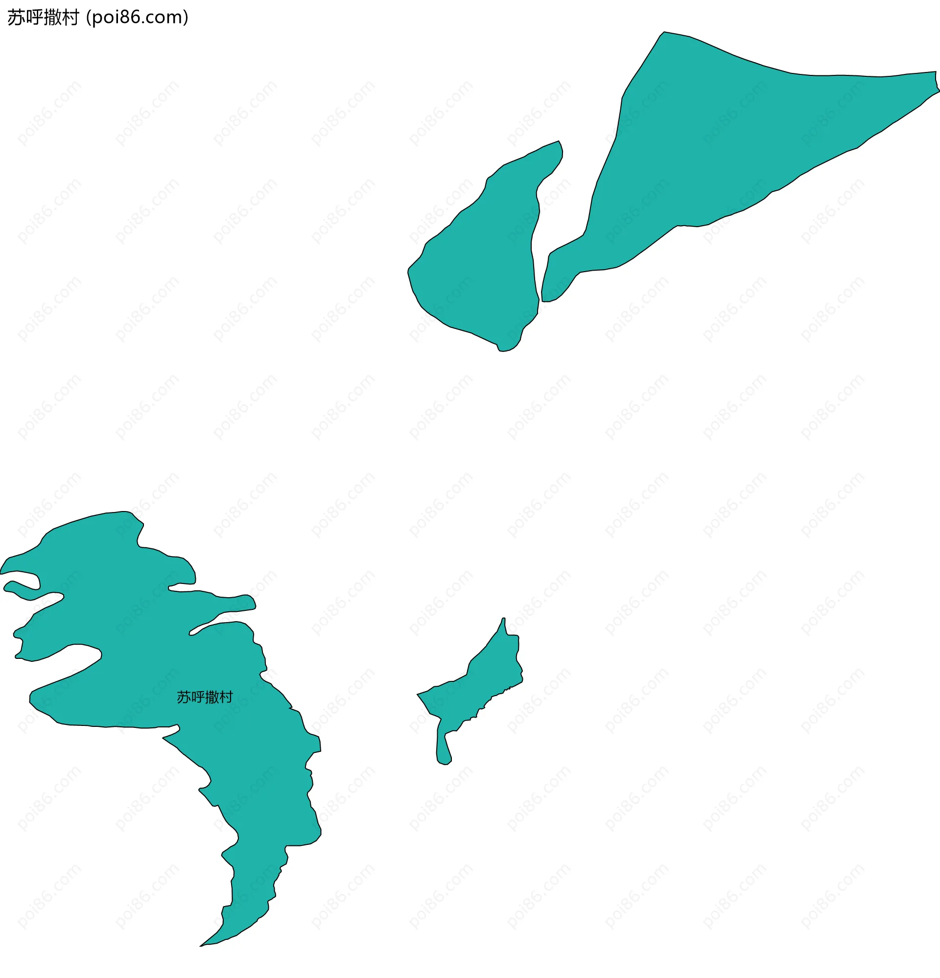 苏呼撒村边界地图