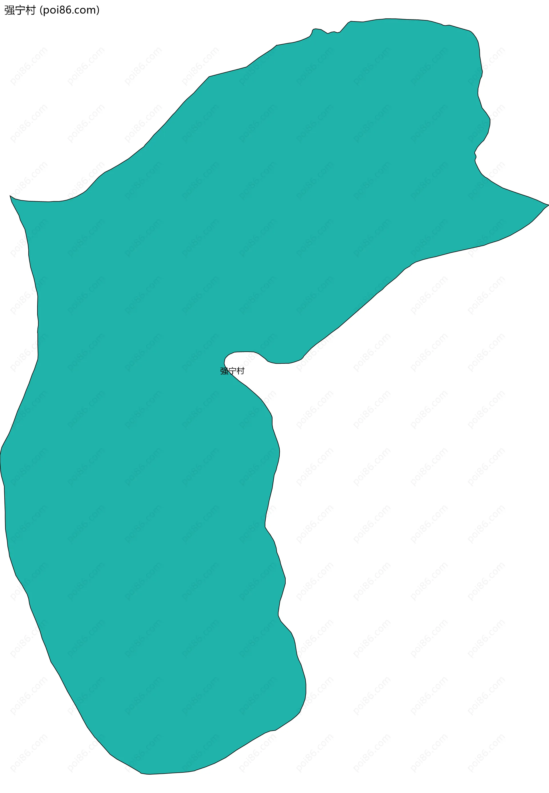 强宁村边界地图