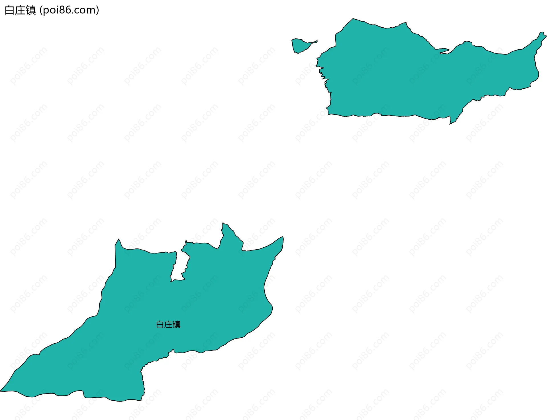 白庄镇边界地图