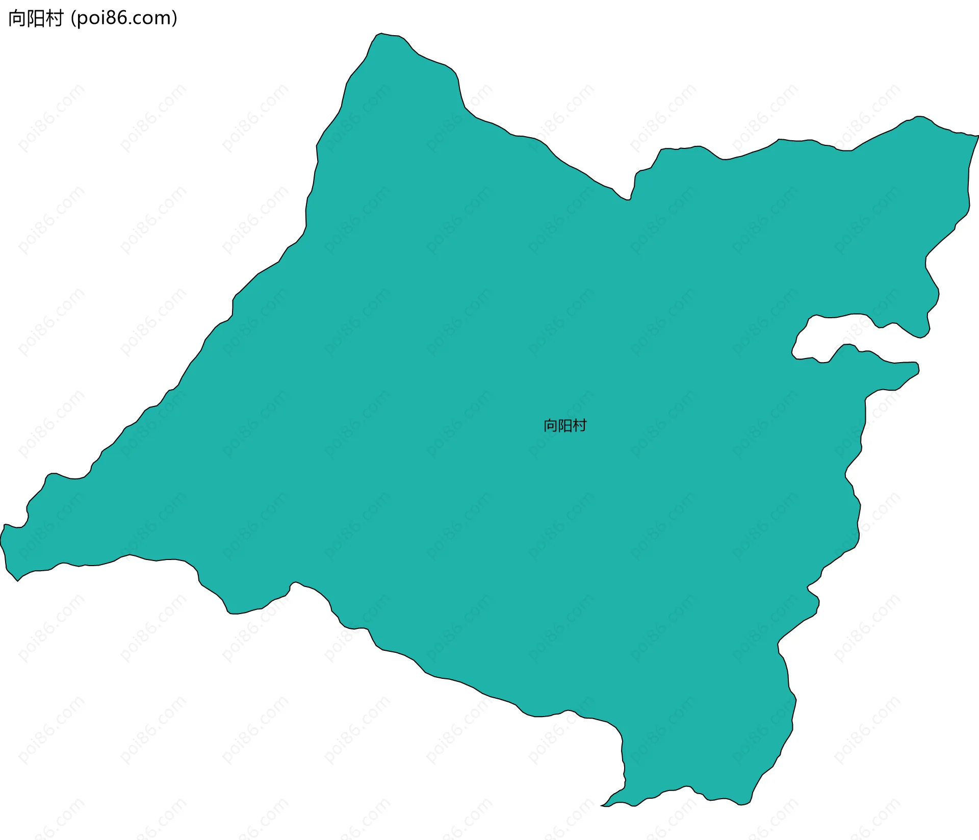 向阳村边界地图