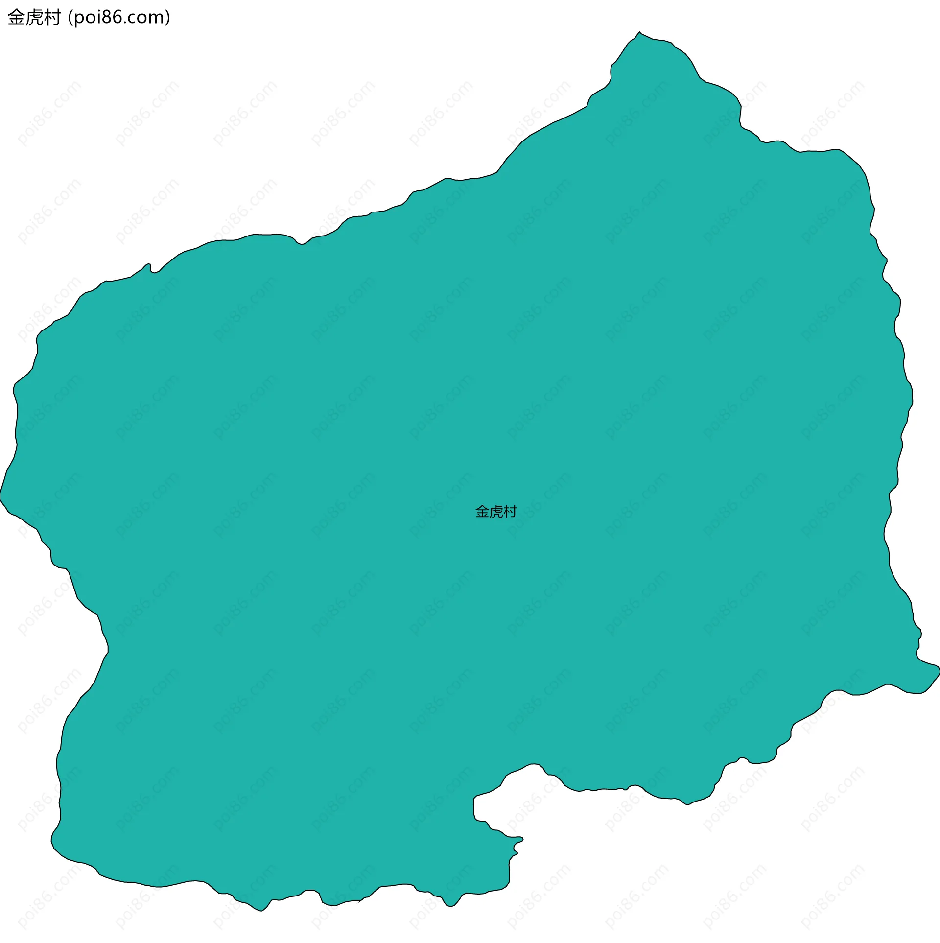 金虎村边界地图
