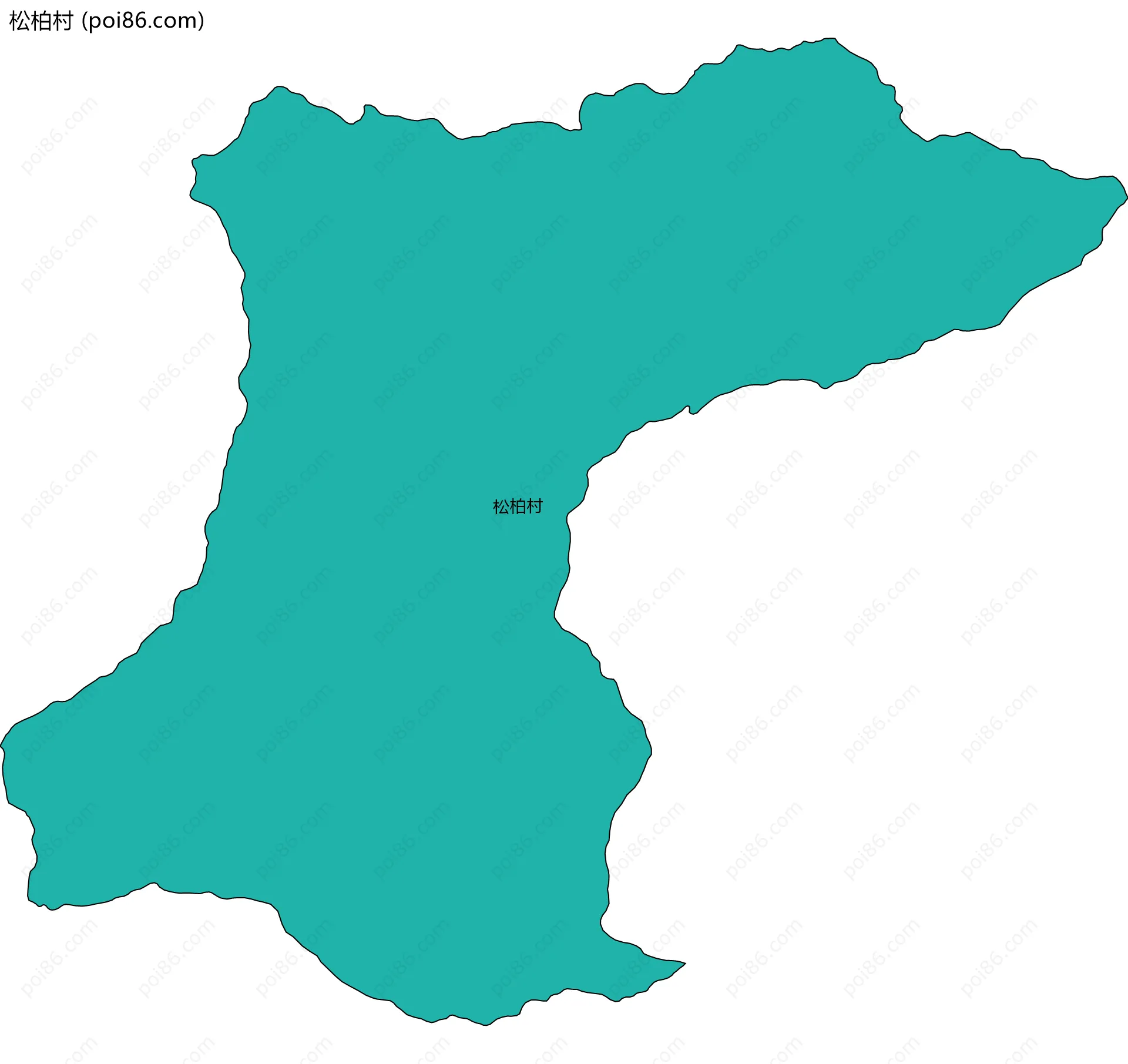 松柏村边界地图