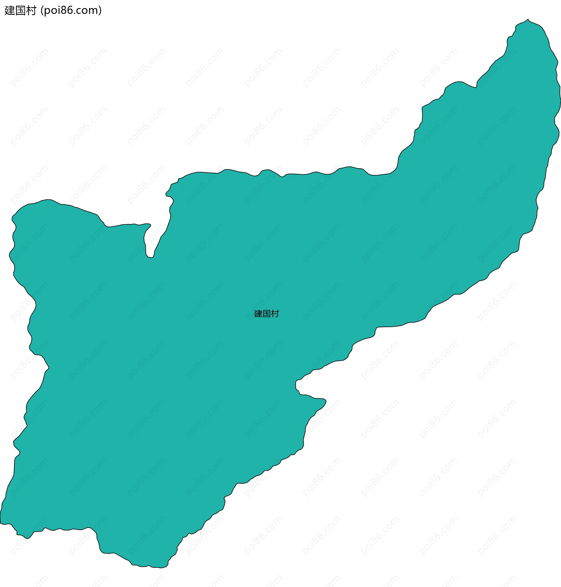 建国村边界地图