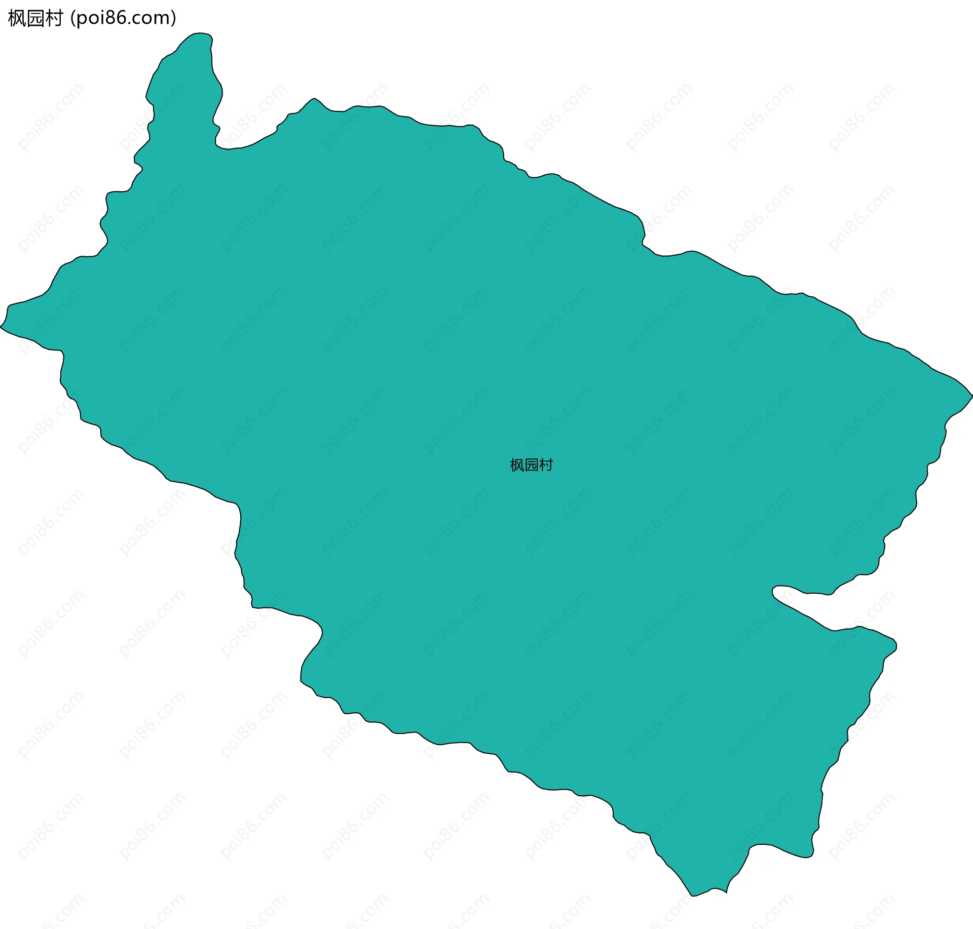 枫园村边界地图