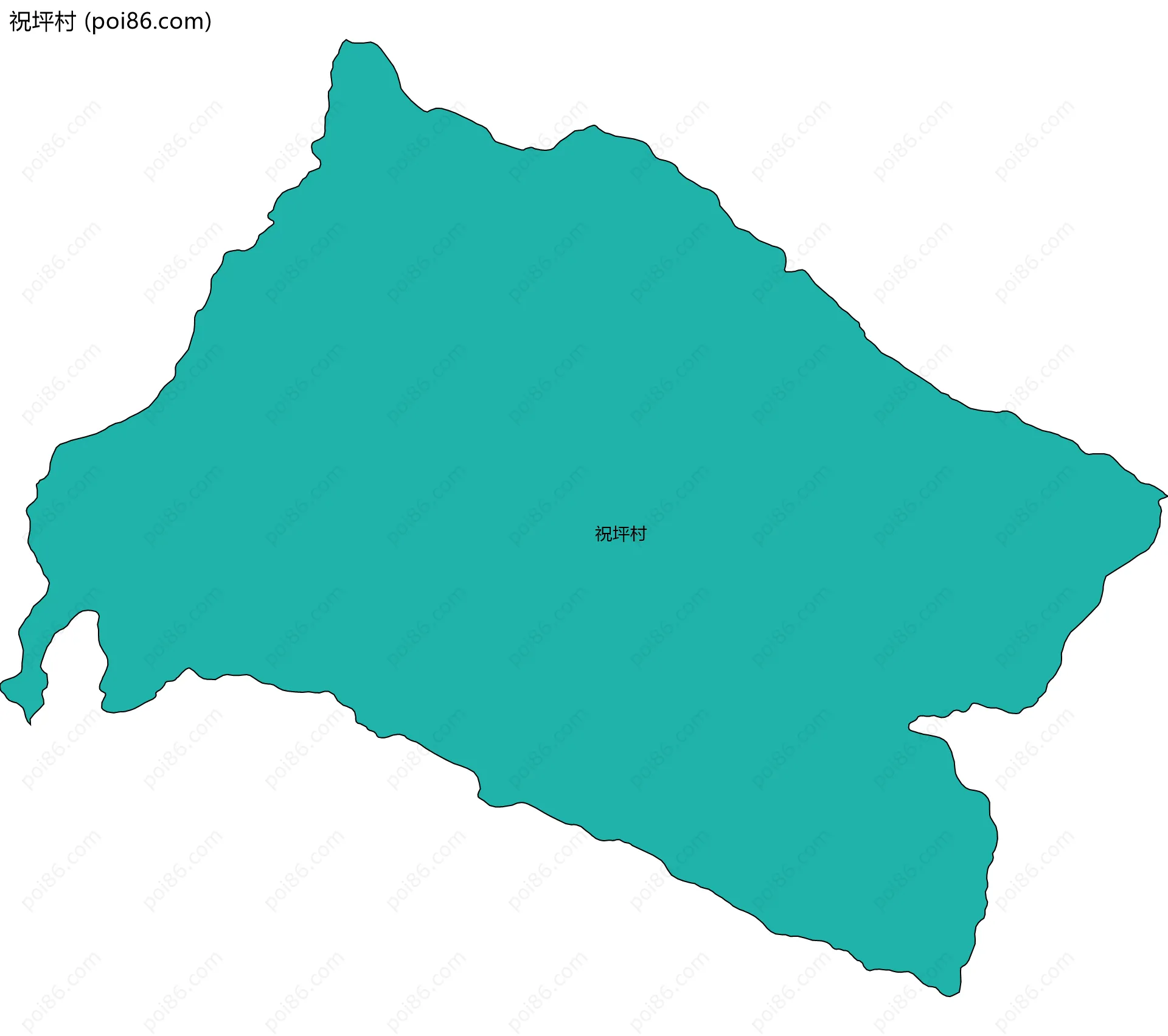 祝坪村边界地图