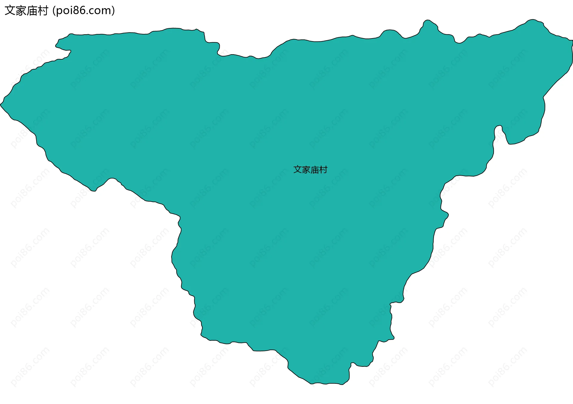 文家庙村边界地图