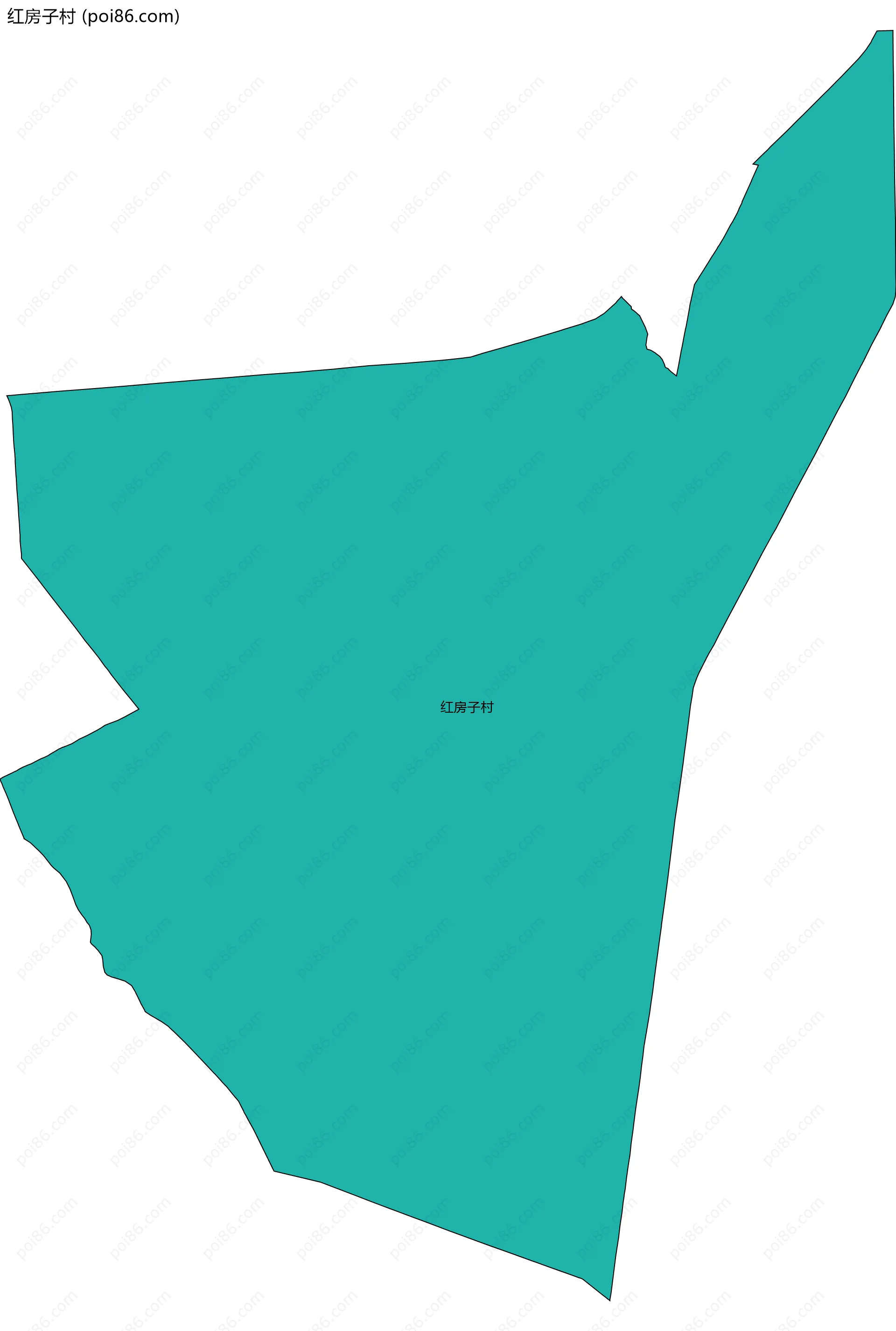 红房子村边界地图