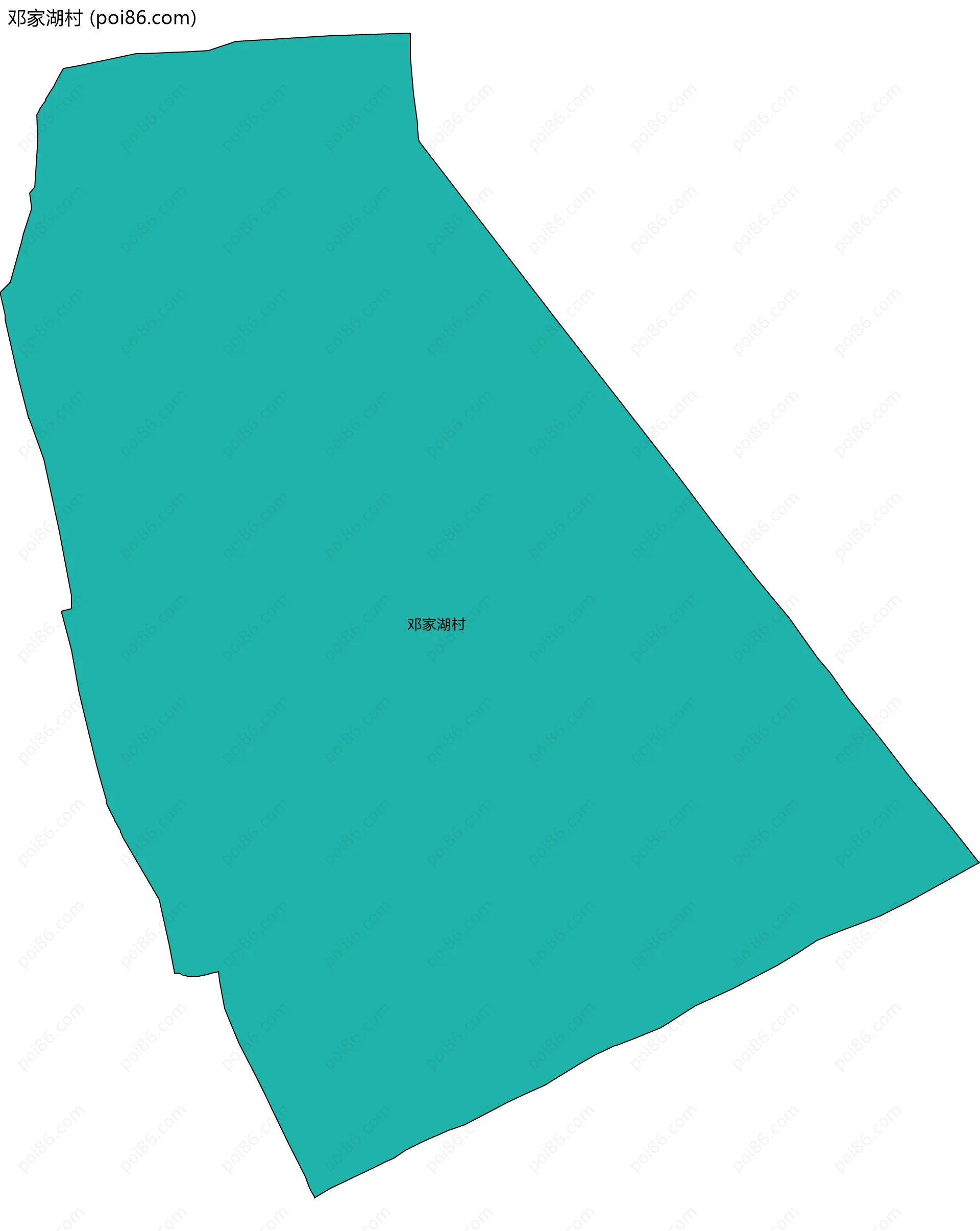 邓家湖村边界地图