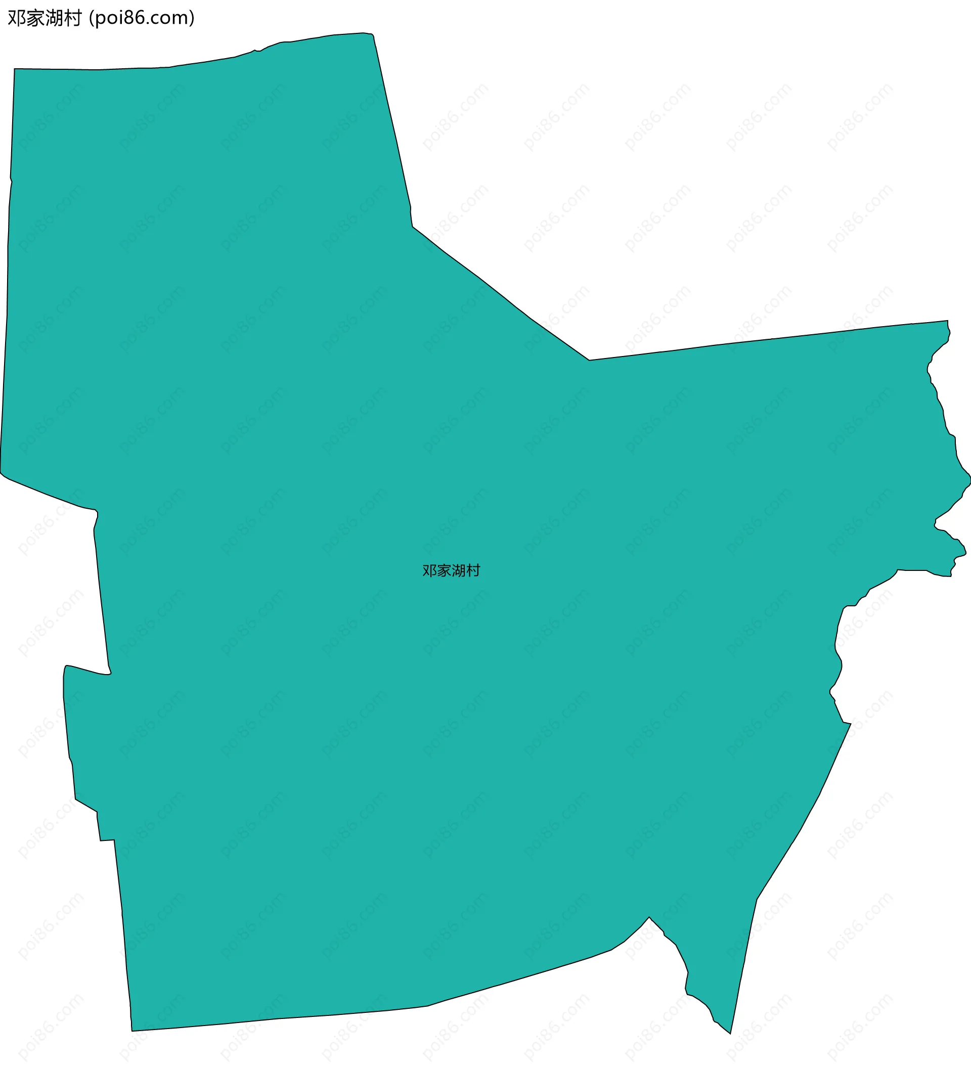 邓家湖村边界地图