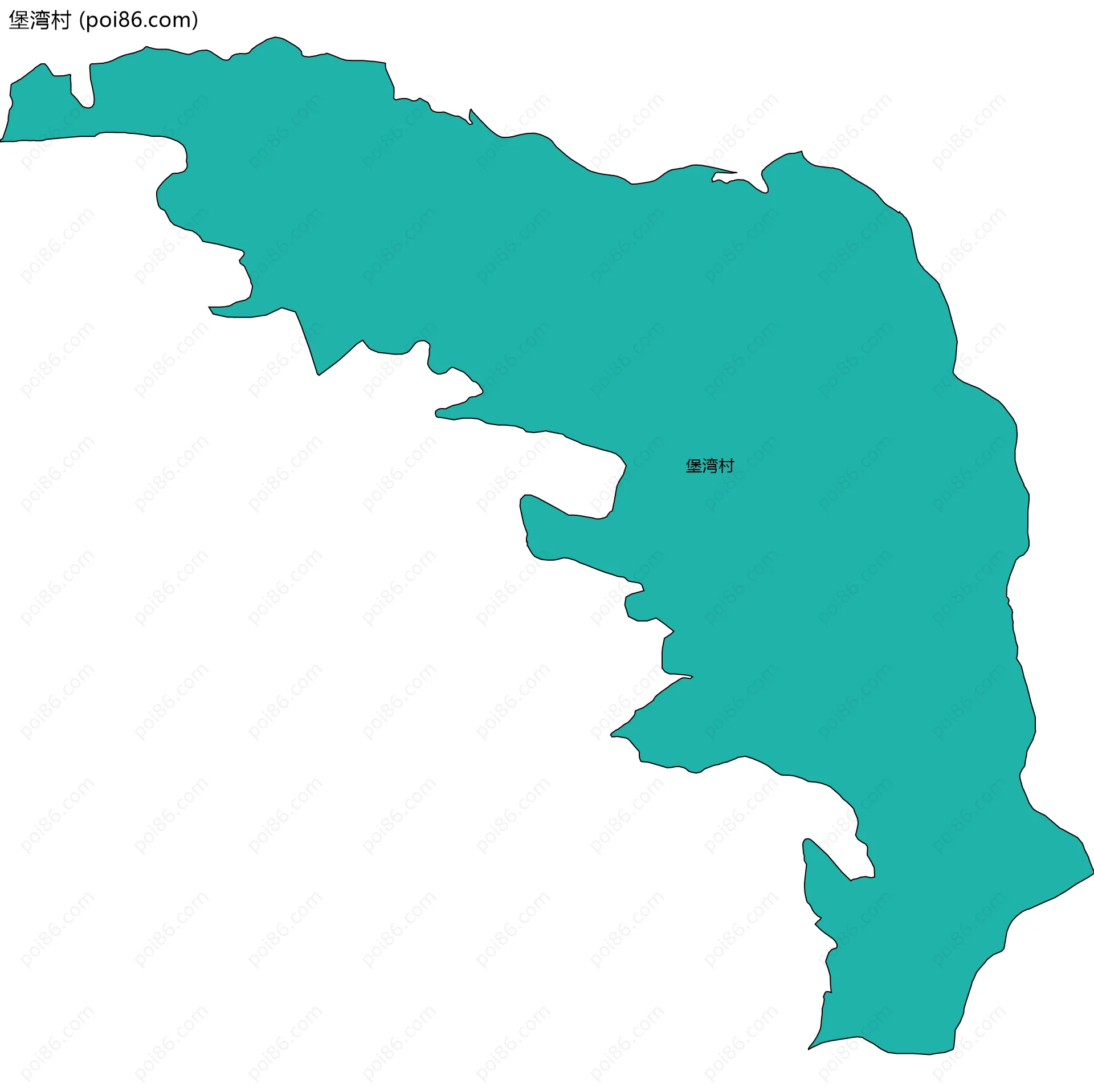 堡湾村边界地图