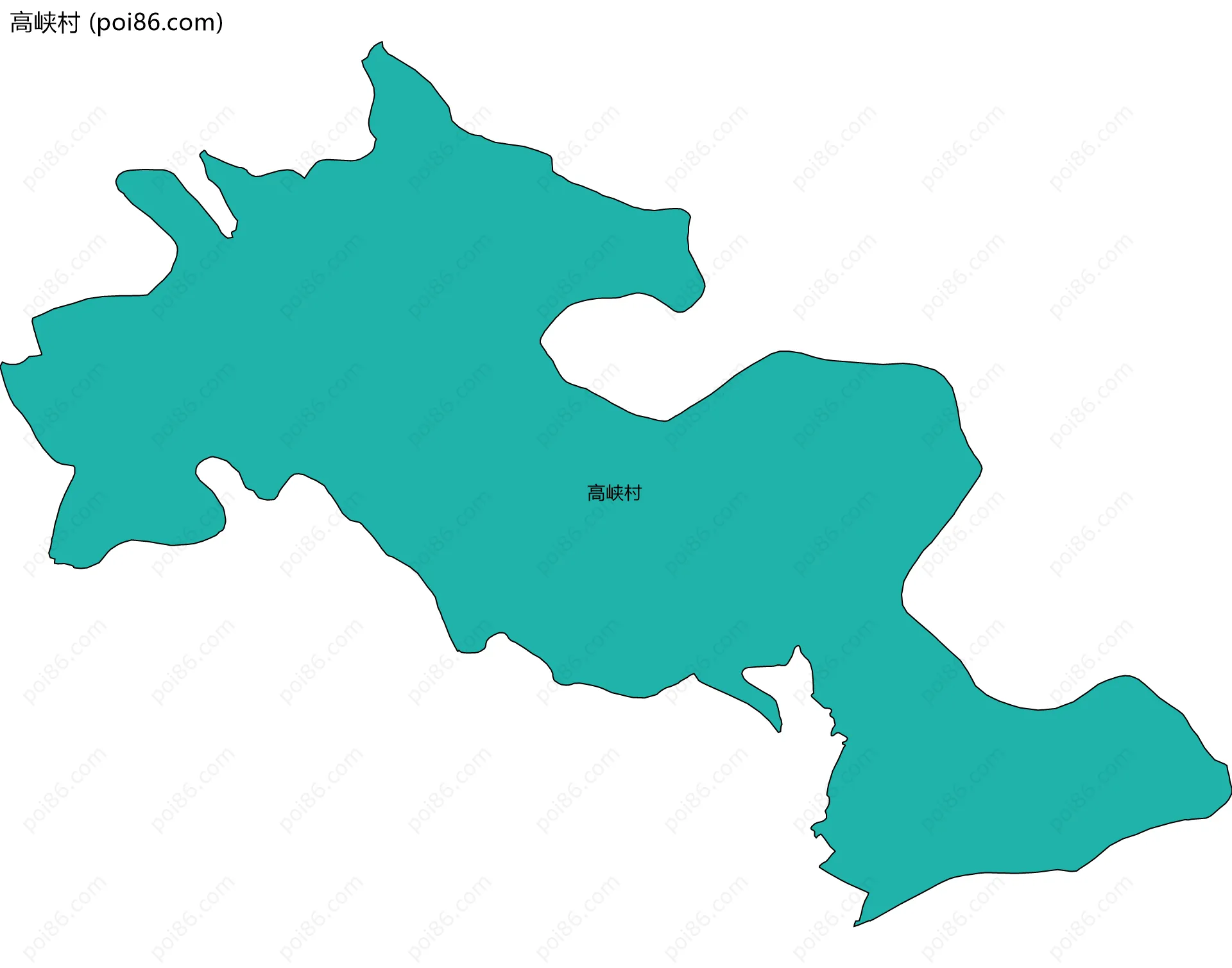 高峡村边界地图