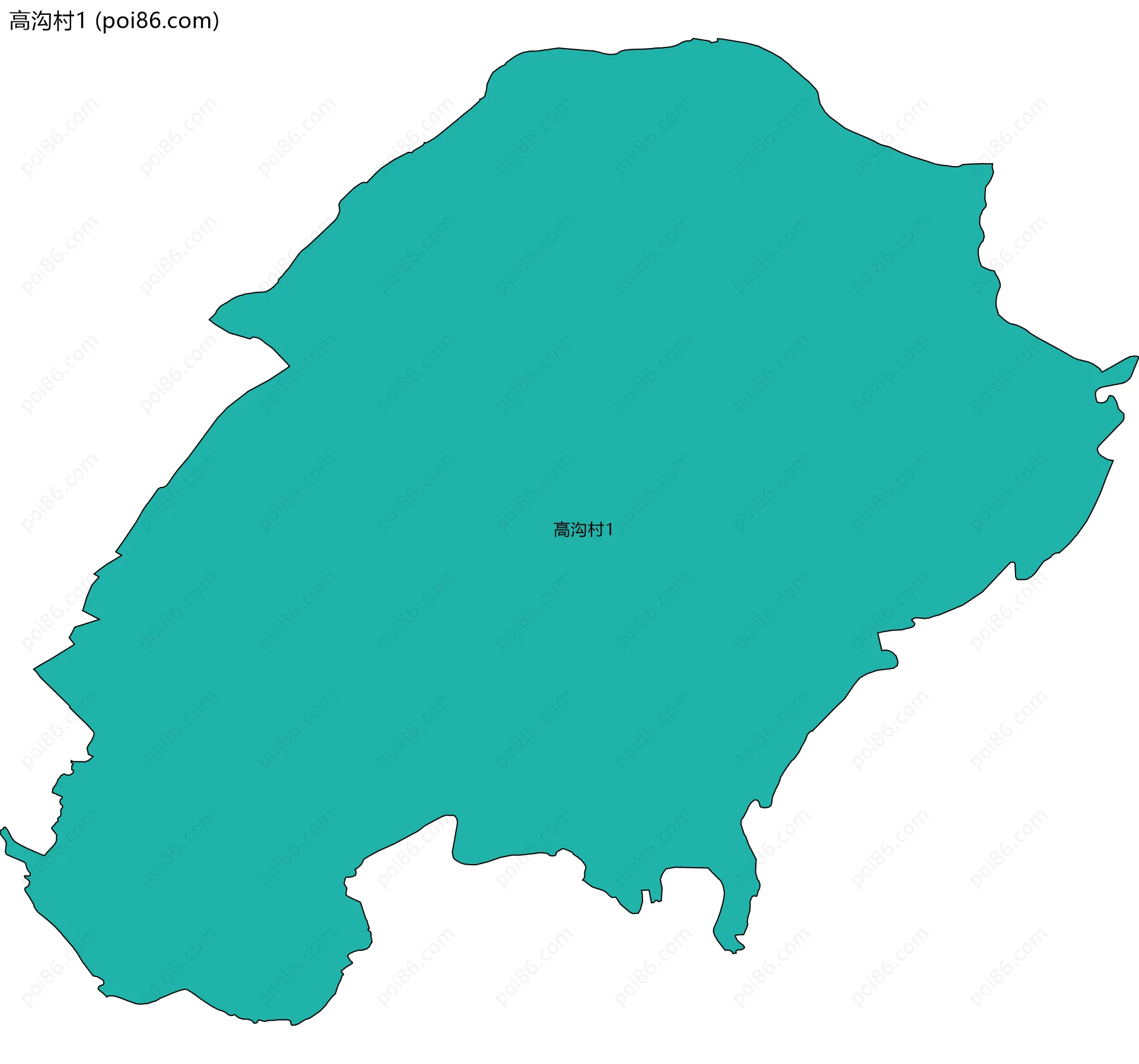 高沟村1边界地图